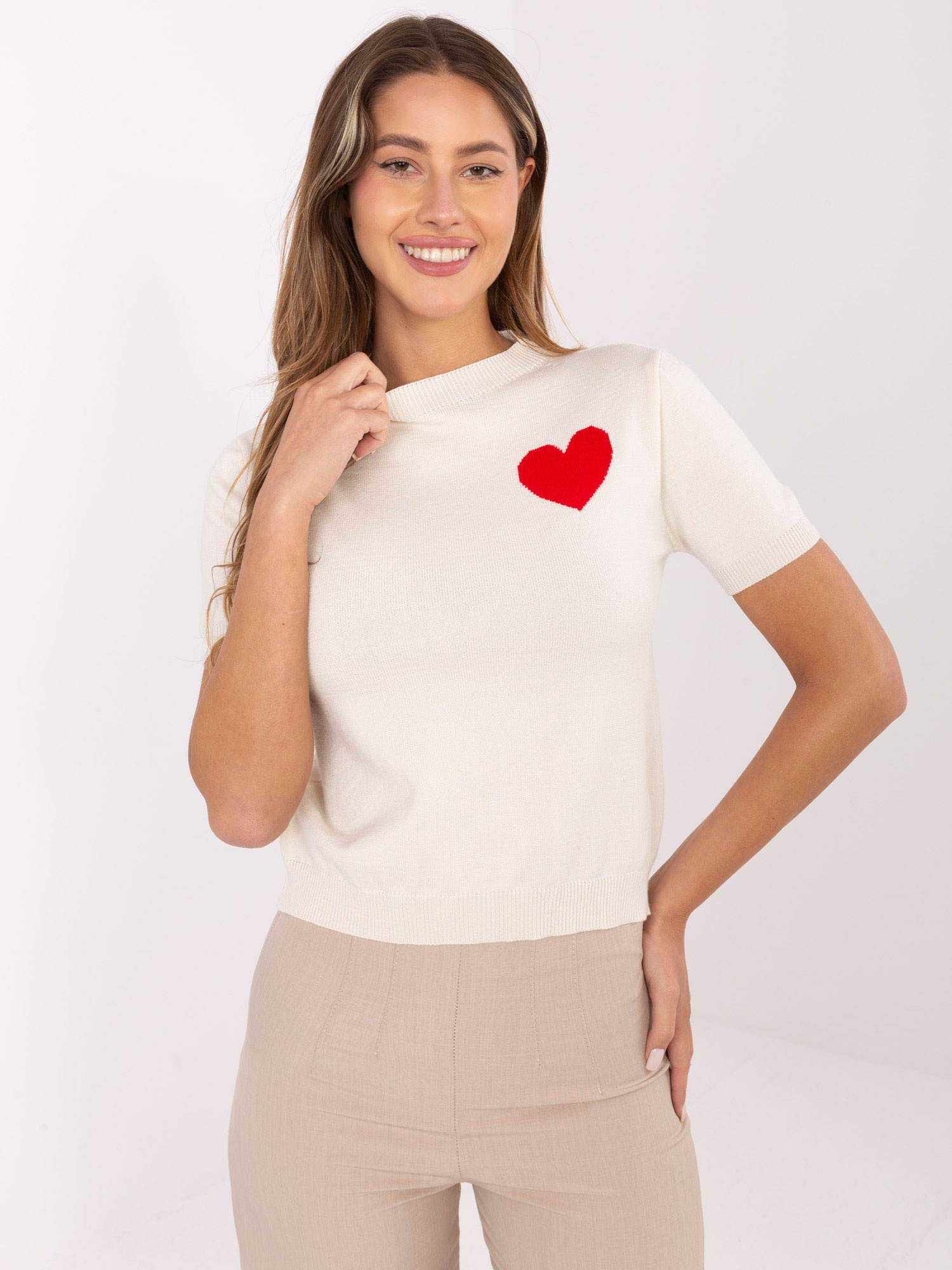 Бежов Пуловер SHOP SMILE - Елегантен Комфорт - Image 2