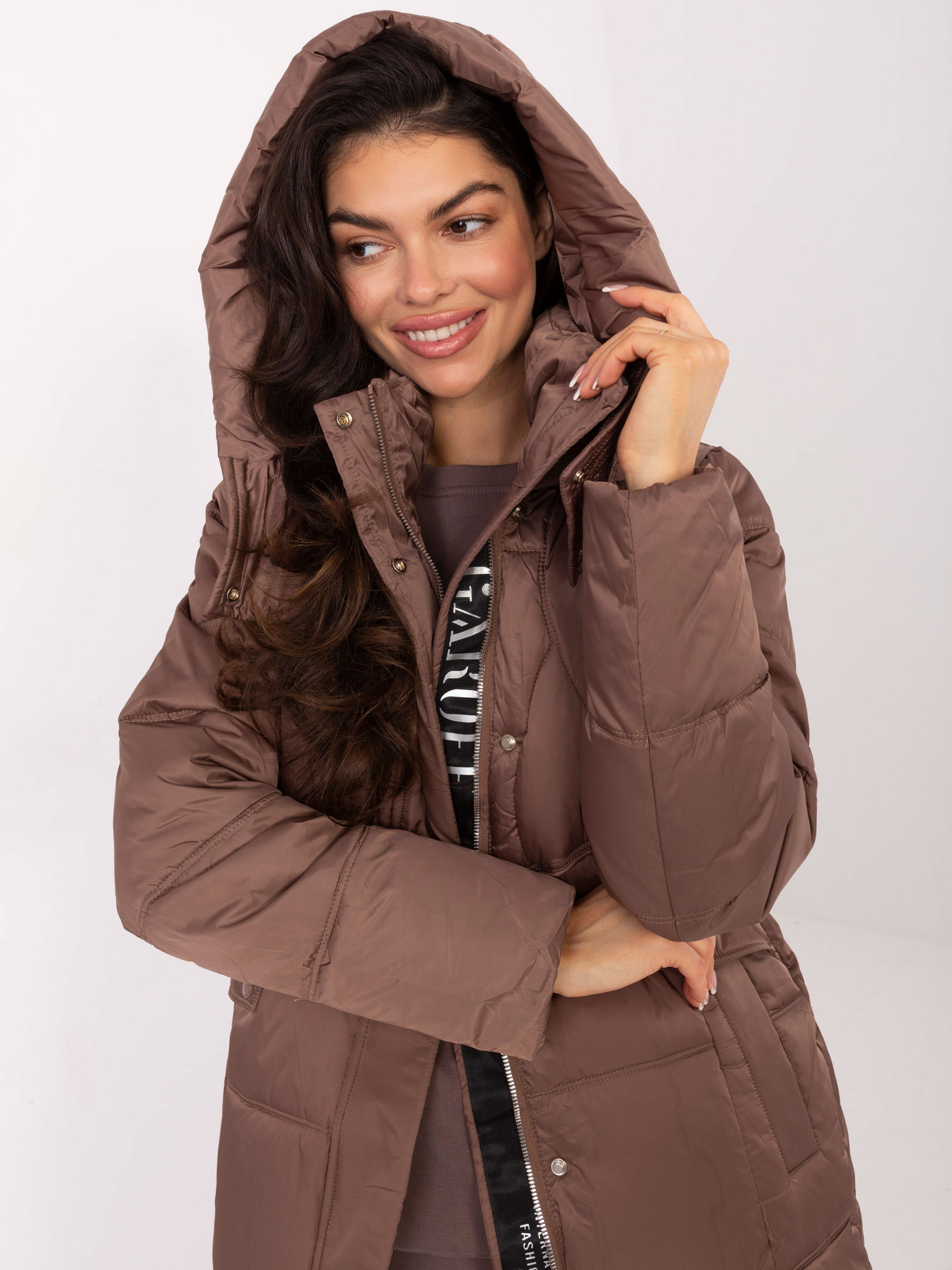 Елегантно Кафяво Палто SHOP SMILE - Нов Модел! - Image 4