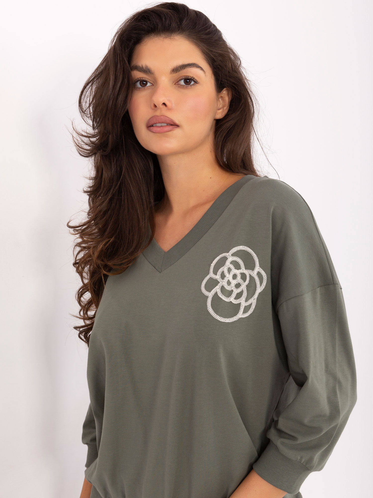 Дамска Блуза RELEVANCE Khaki - Ежедневен Комфорт - Image 4