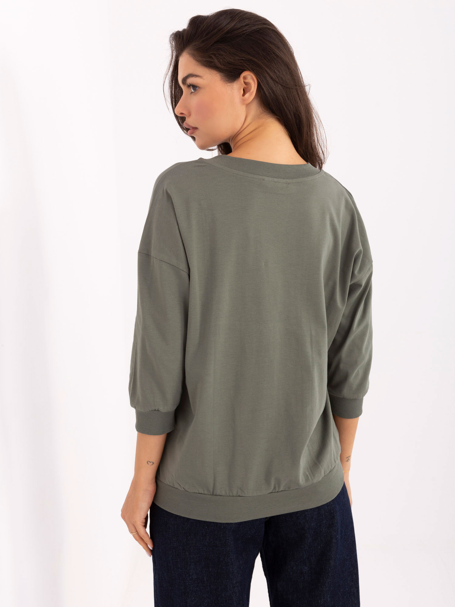 Дамска Блуза RELEVANCE Khaki - Ежедневен Комфорт - Image 3
