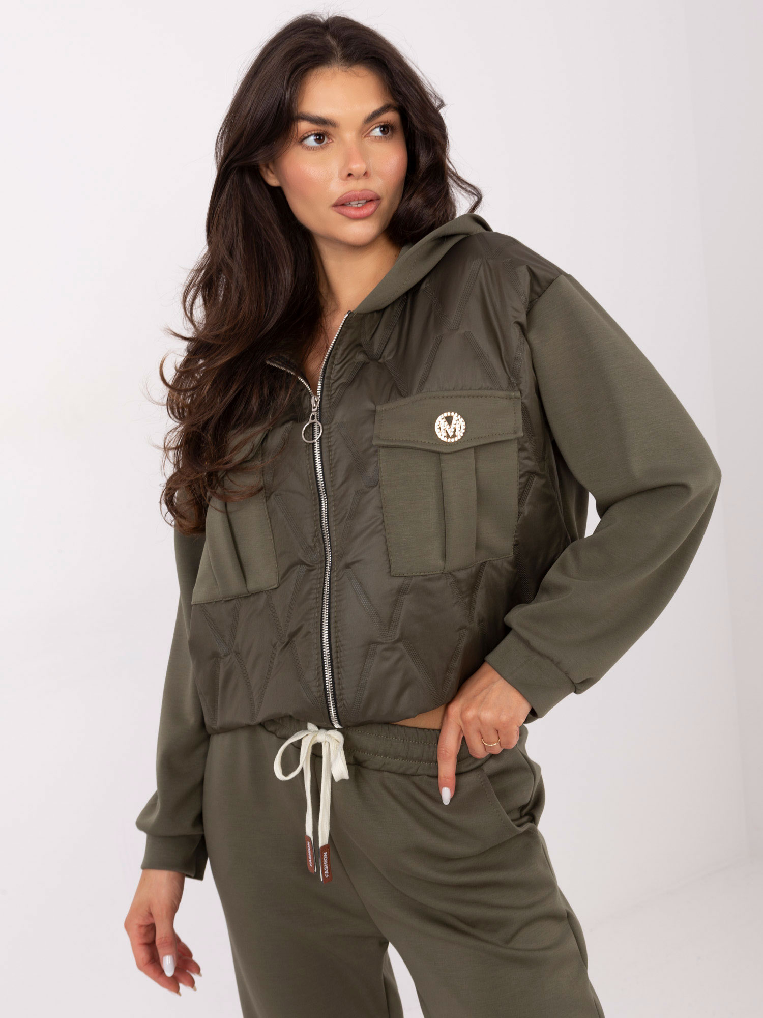 Елегантен Комплект ITALY MODA Khaki - Удобство и Стил - Image 4