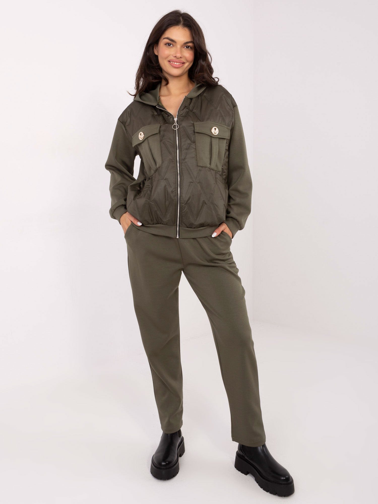 Елегантен Комплект ITALY MODA Khaki - Удобство и Стил - Image 5