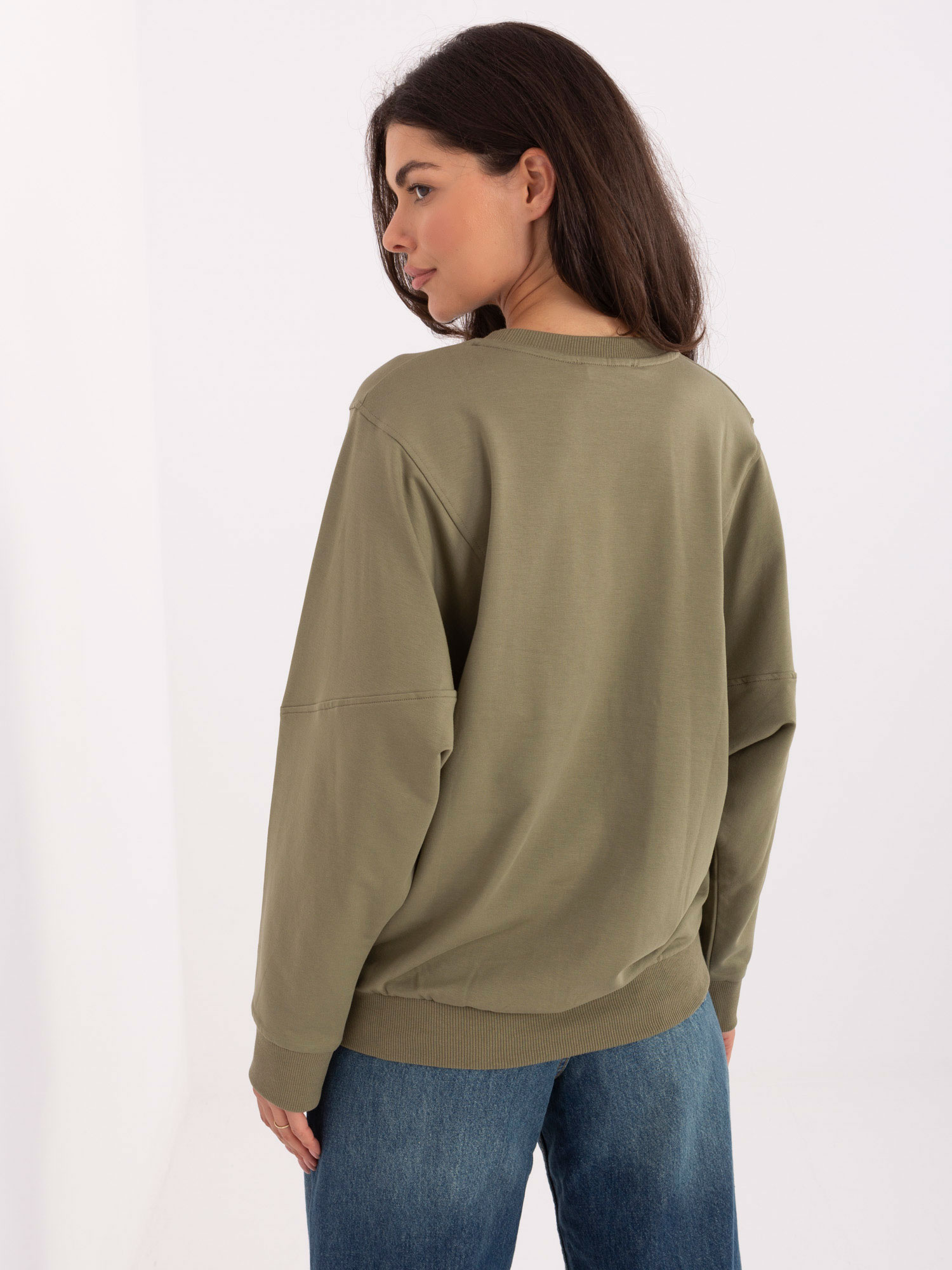 Елегантна Блуза RUE PARIS Khaki - Памук и Еластан - Image 2