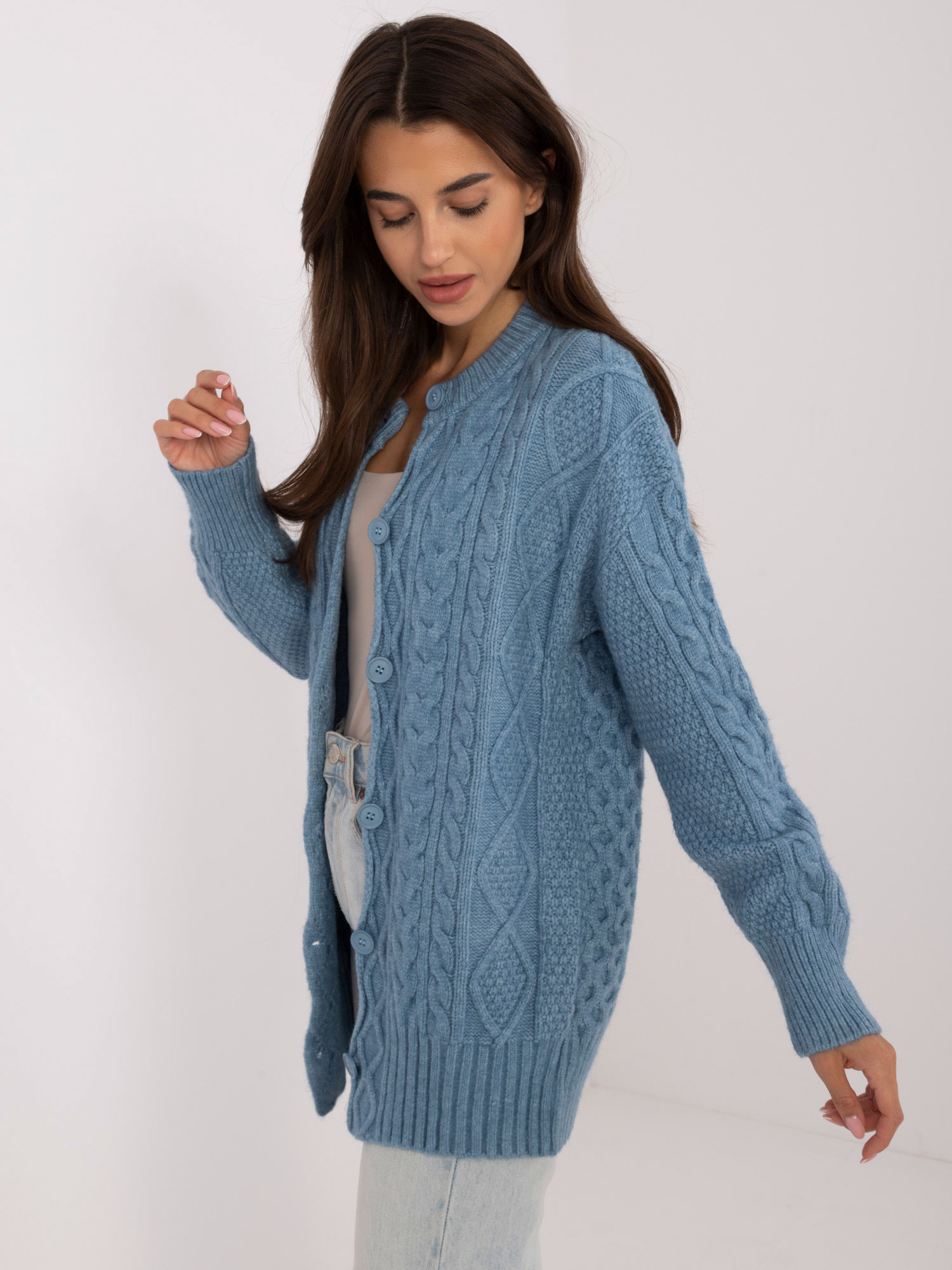 Син Пуловер Wool Fashion Italia - Елегантен и Топъл - Image 3