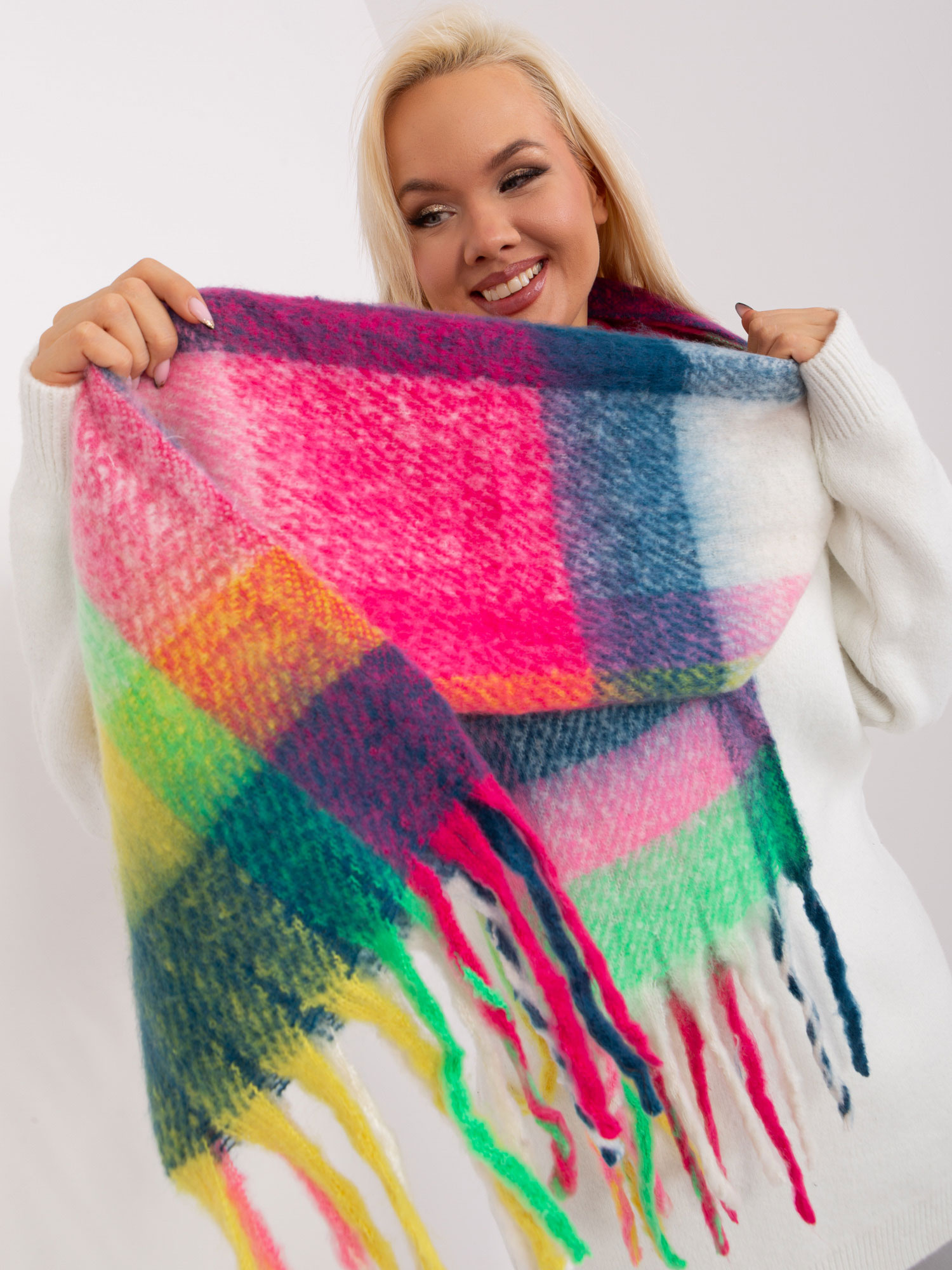 Розов Шал Wool Fashion Italia - Елегантност - Image 3