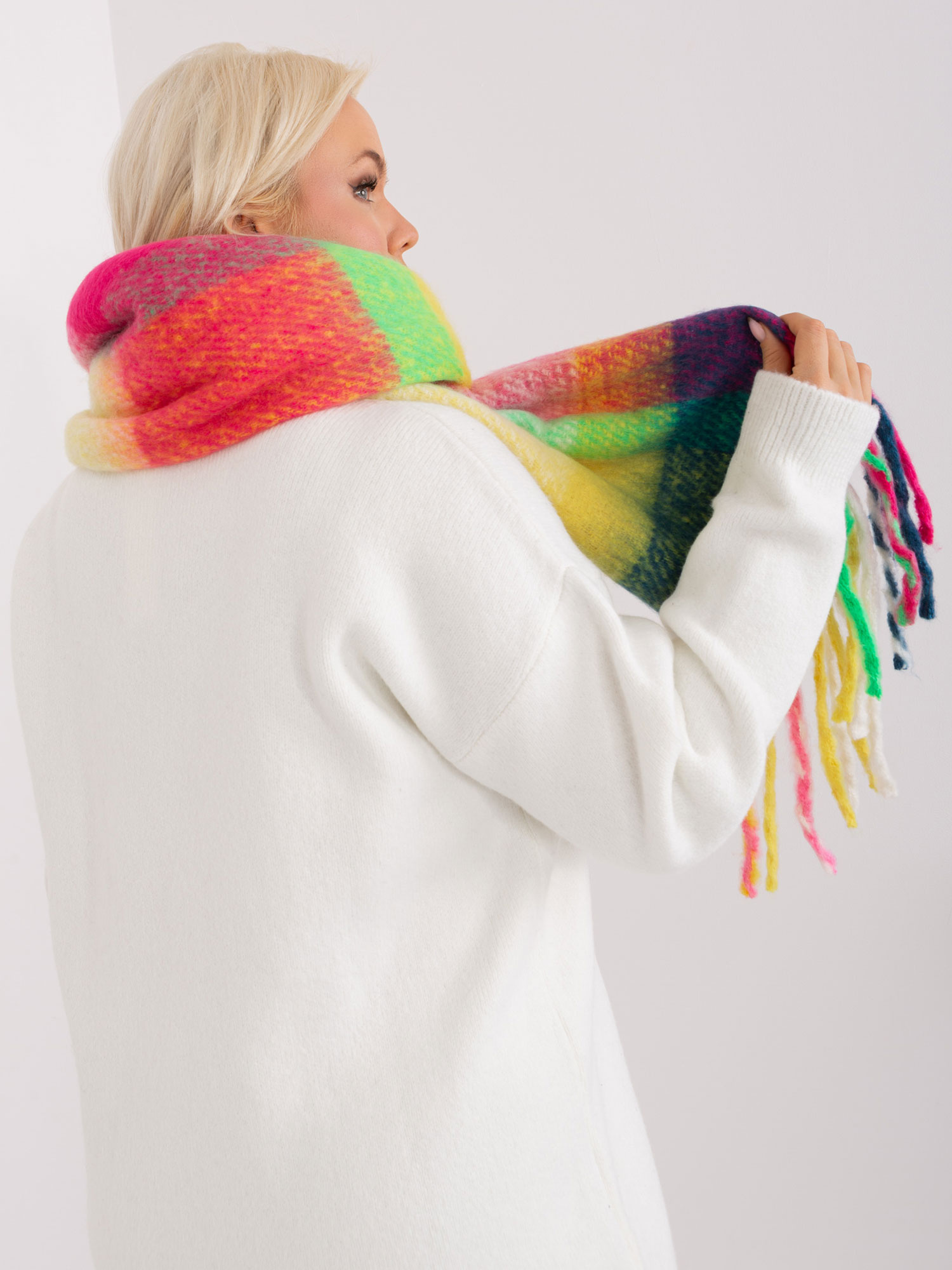 Розов Шал Wool Fashion Italia - Елегантност - Image 4