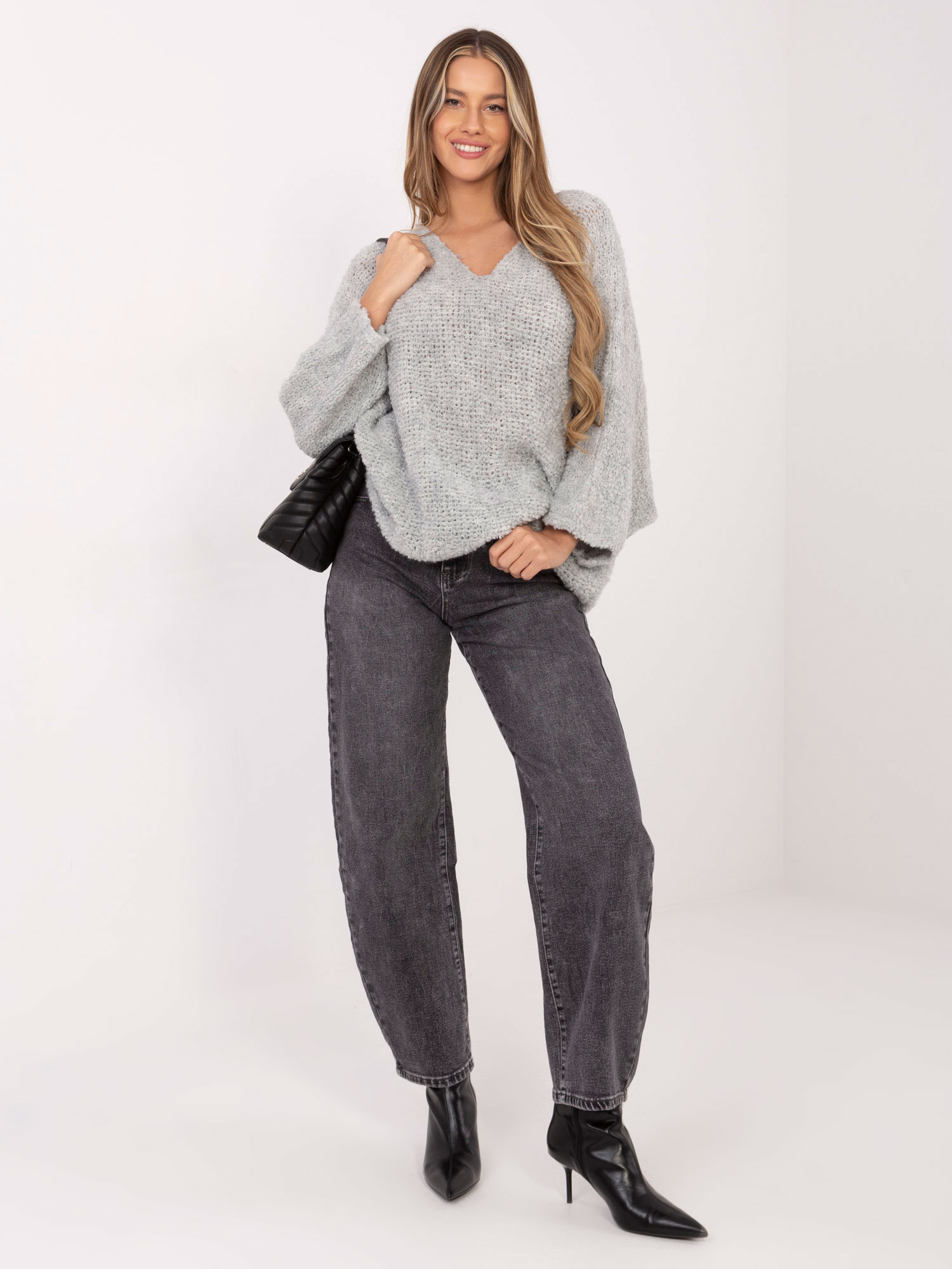 Сив Пуловер SHOP SMILE - Елегантен Комфорт - Image 5