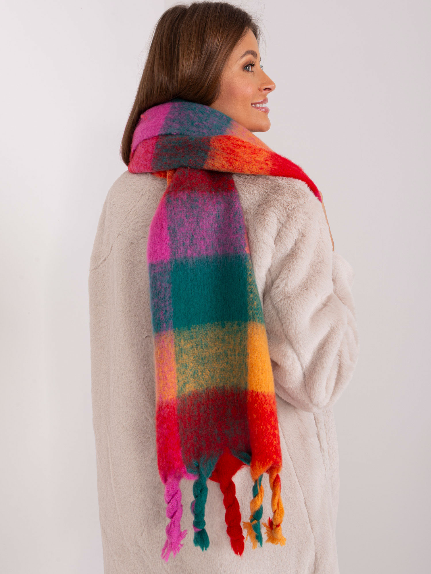 Тъмнoзелен Шал Wool Fashion Italia - Елегантност - Image 3