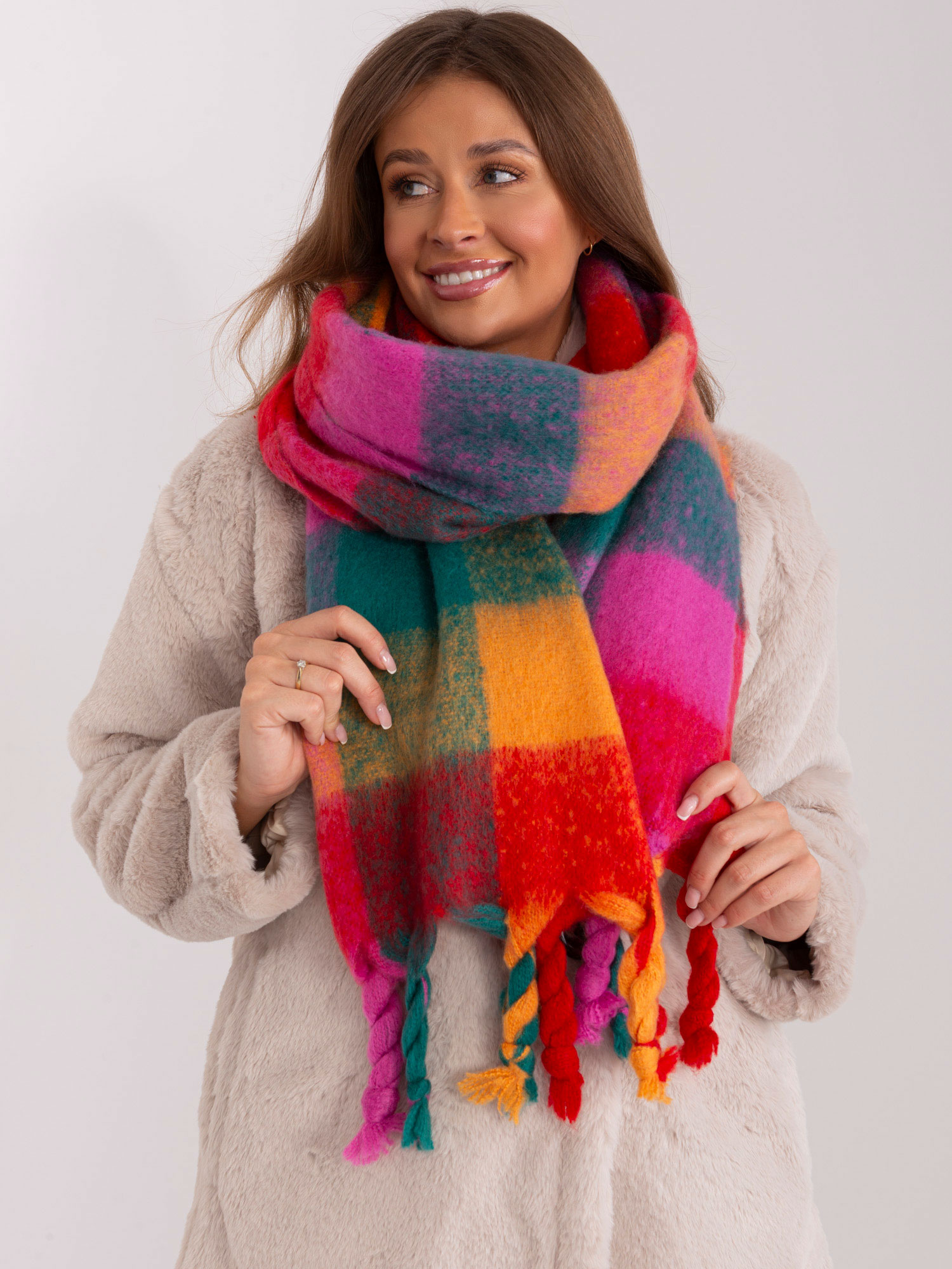 Тъмнoзелен Шал Wool Fashion Italia - Елегантност - Image 2