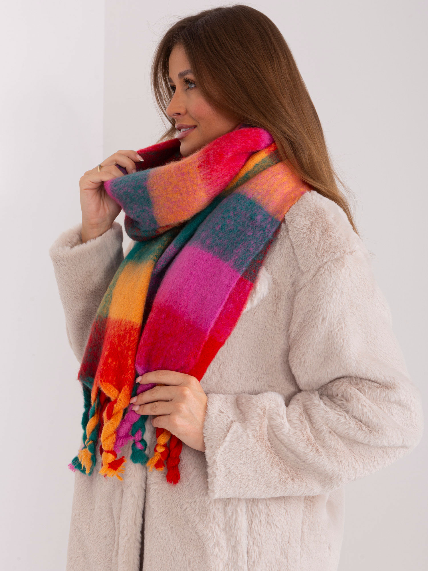 Тъмнoзелен Шал Wool Fashion Italia - Елегантност - Image 4