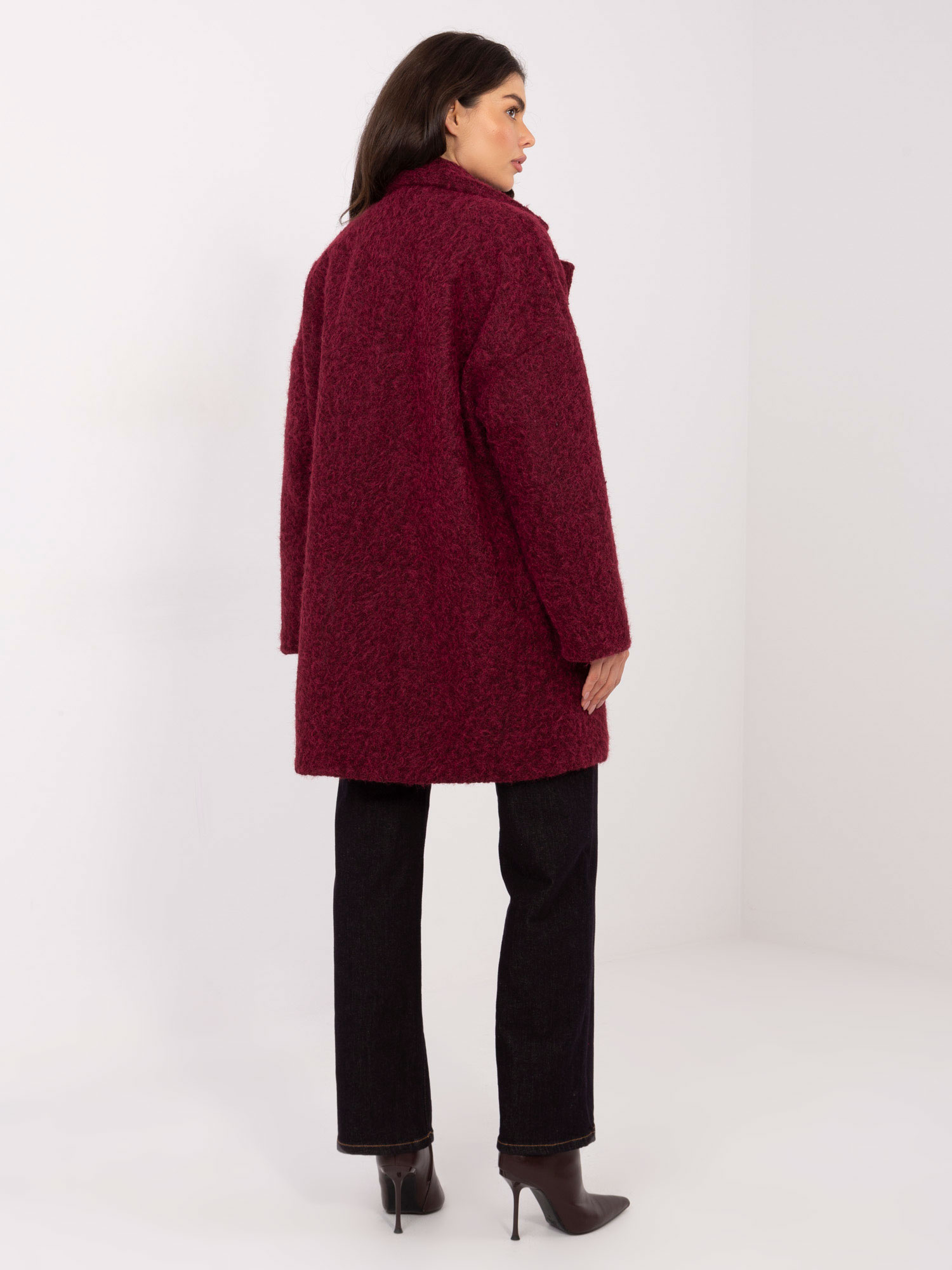 Бордо Палто SHOP SMILE - Елегантност и Комфорт - Image 3