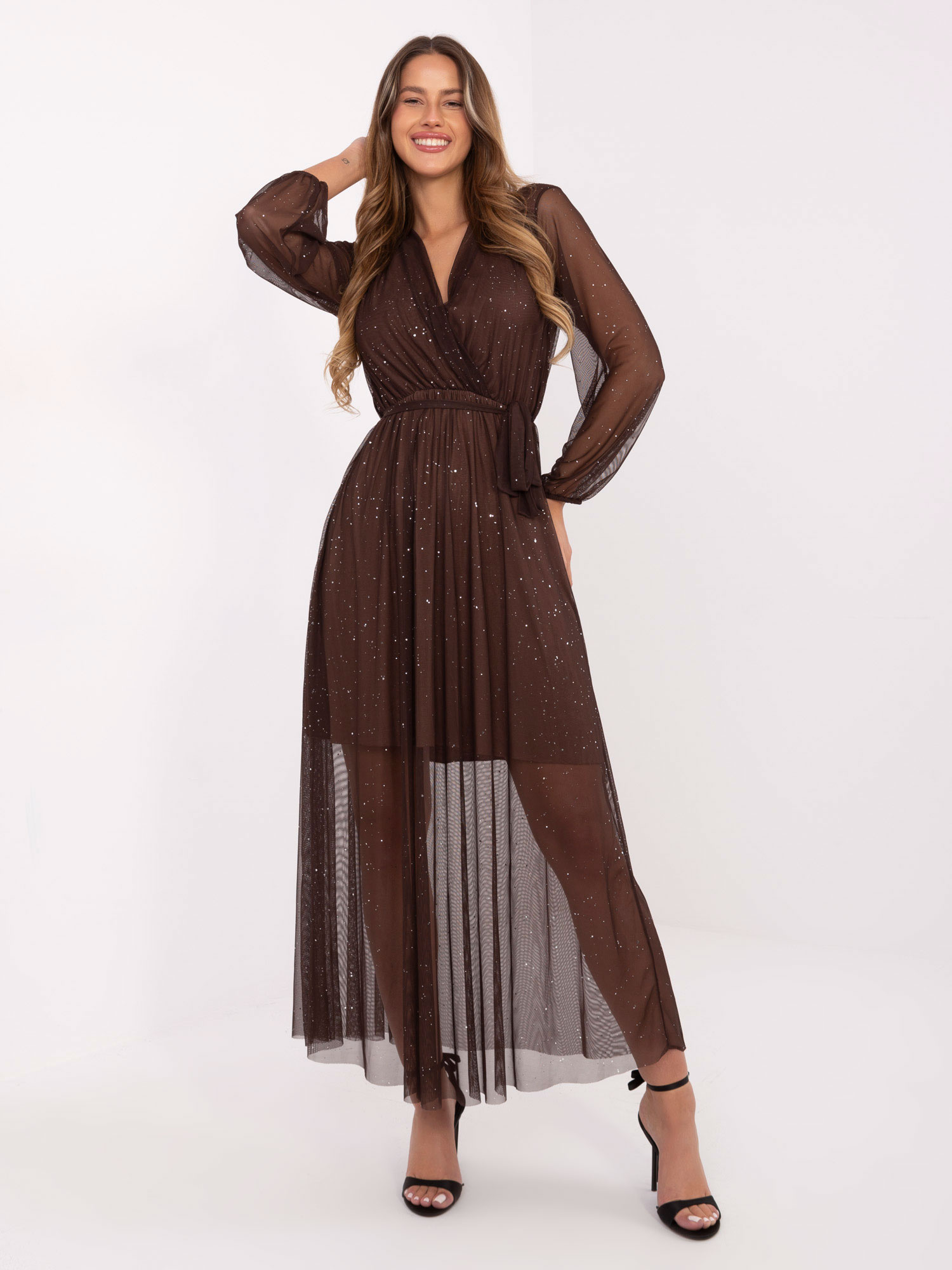 Елегантна Кафява Рокля ITALY MODA - Уникален Стил - Image 4