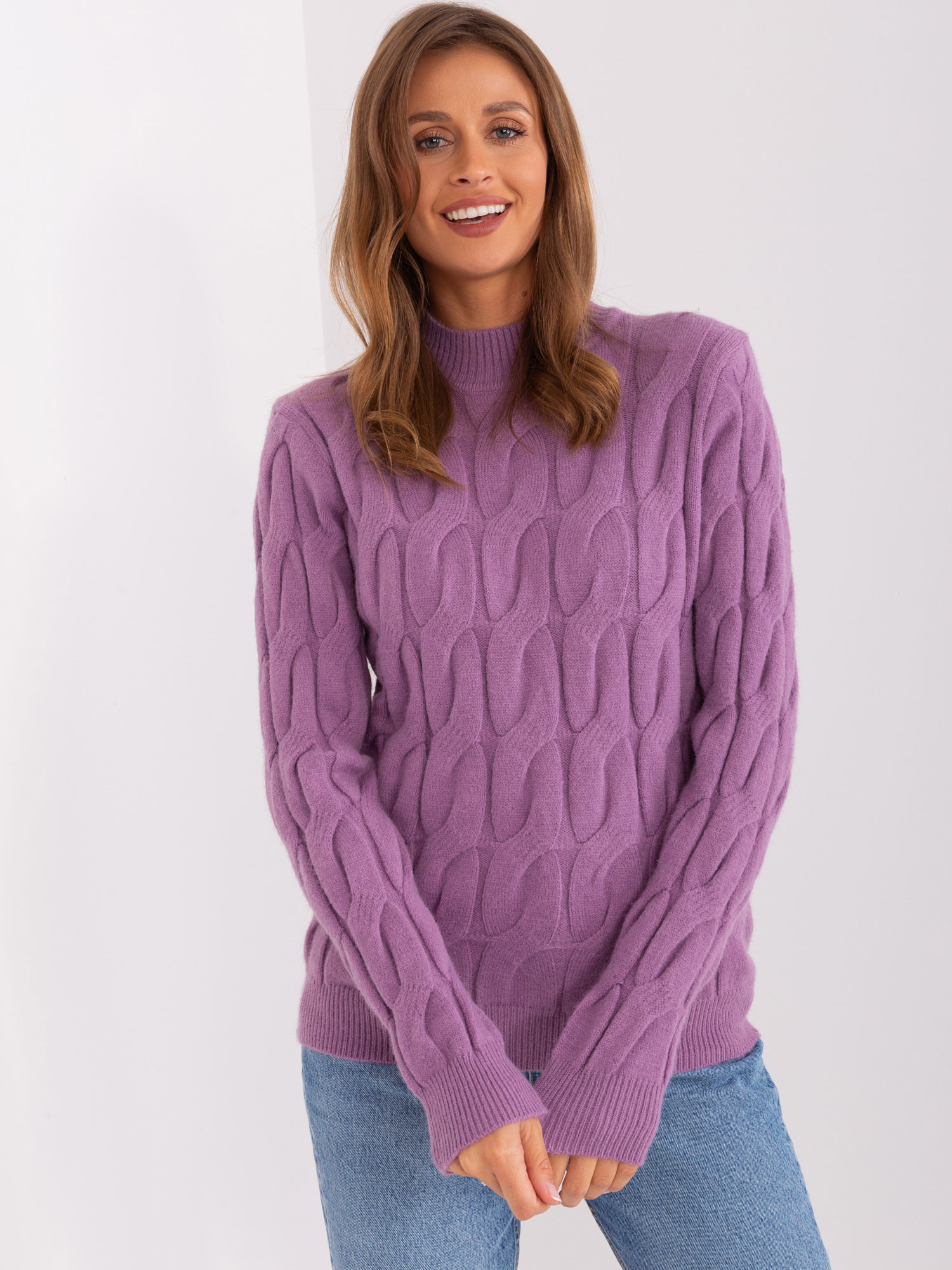 Лилав Пуловер Wool Fashion Italia - Елегантен и Удобен - Image 4