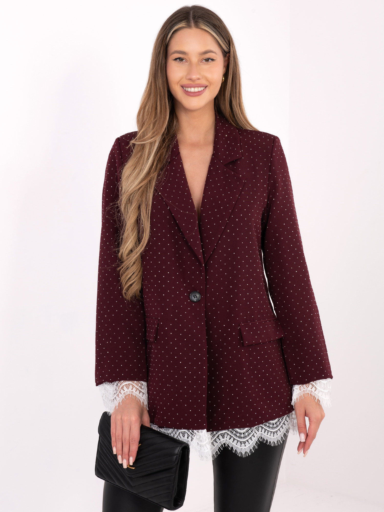 Бордо Италианско Сако ITALY MODA - Елегантност - Image 4