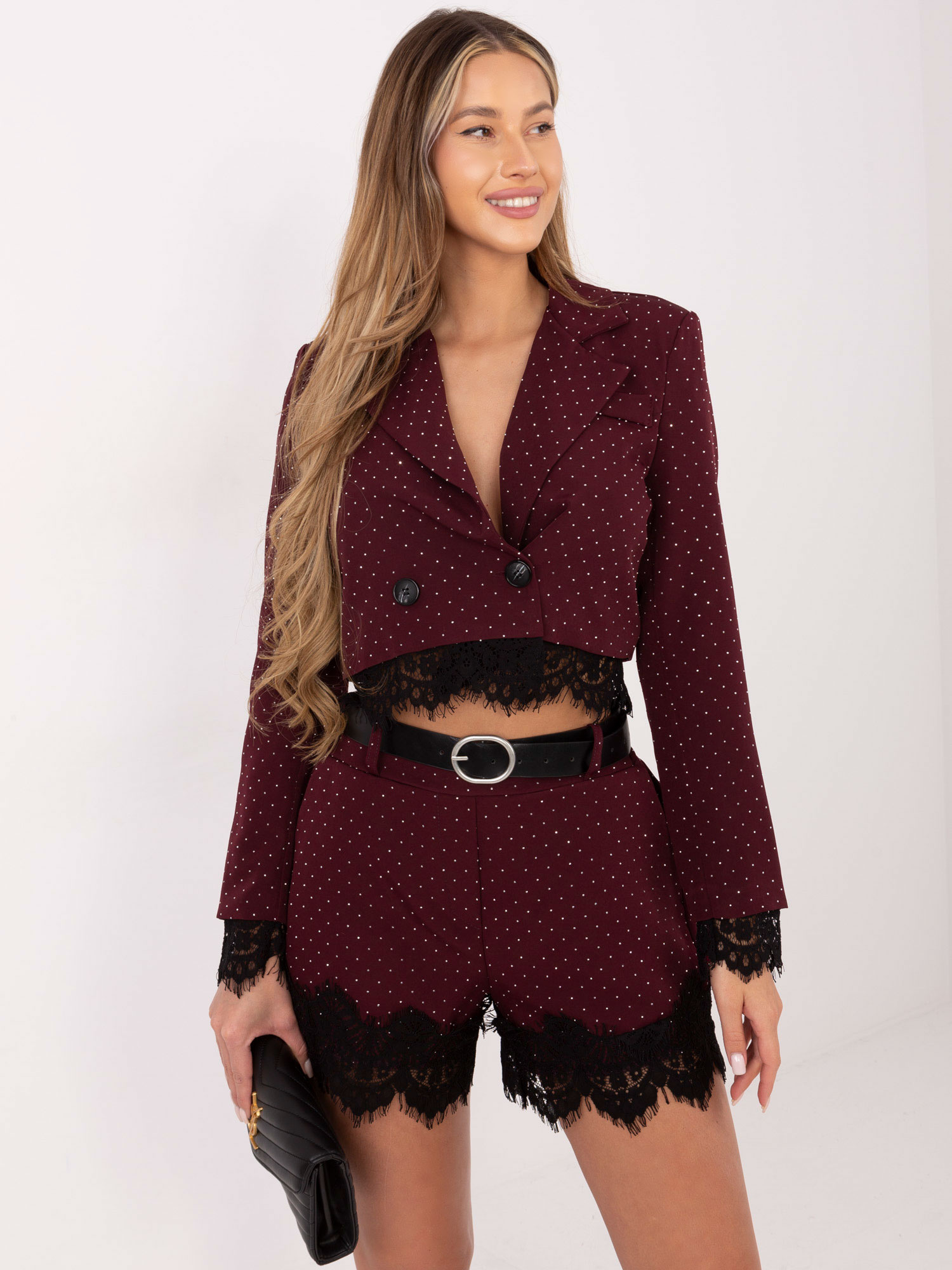 Бордо Дамско Сако ITALY MODA - Елегантност - Image 4