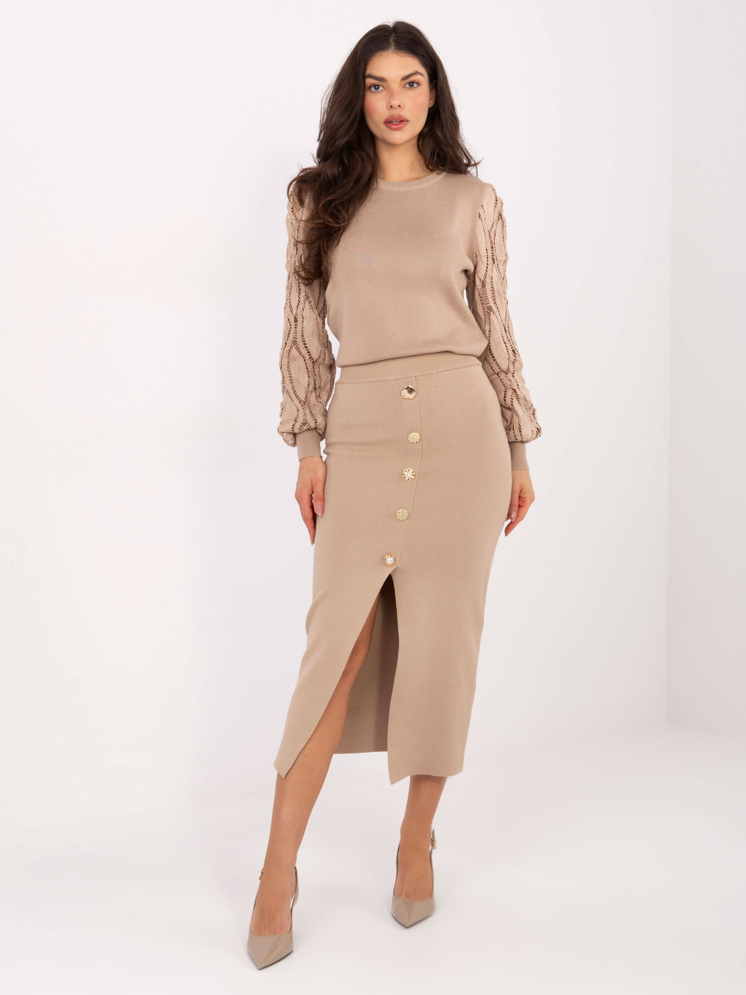 Бежов Дамски Пуловер SHOP SMILE - Елегантност и Комфорт - Image 5