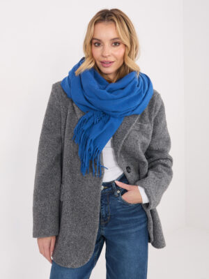 Тъмносин шал Wool Fashion Italia - 196см