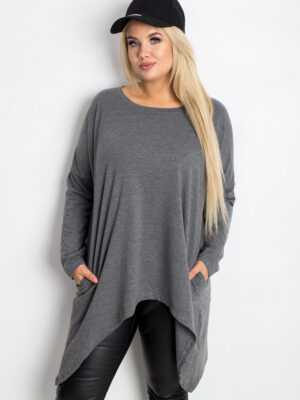Тъмно Сива Блуза RELEVANCE Plus Size