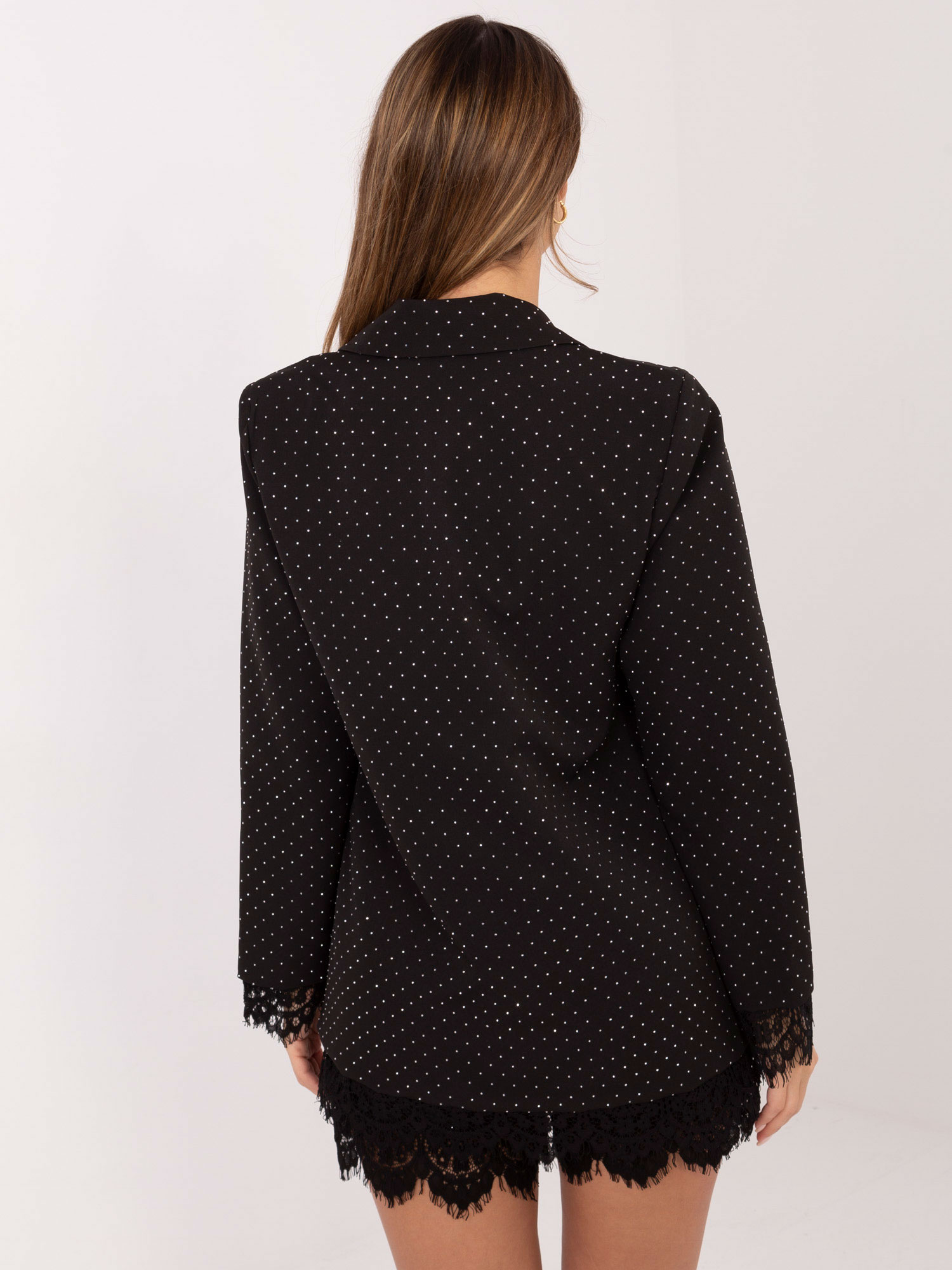 Елегантно черно-сребристо сако ITALY MODA - Image 4