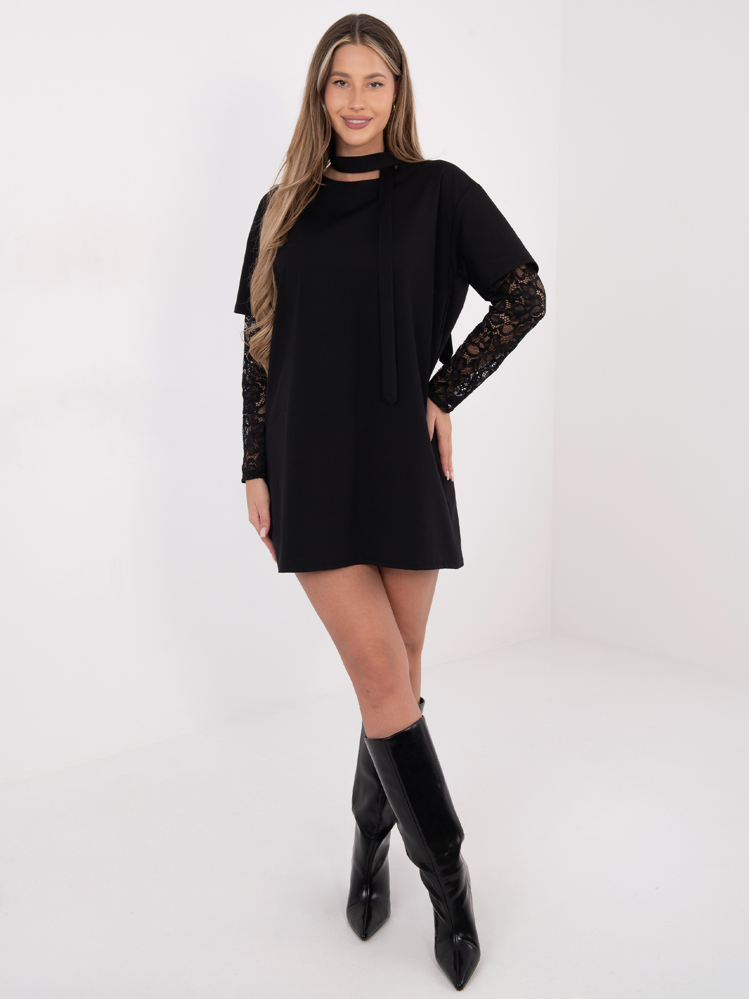 Елегантна Черна Рокля ITALY MODA - Удобство и Стил - Image 4