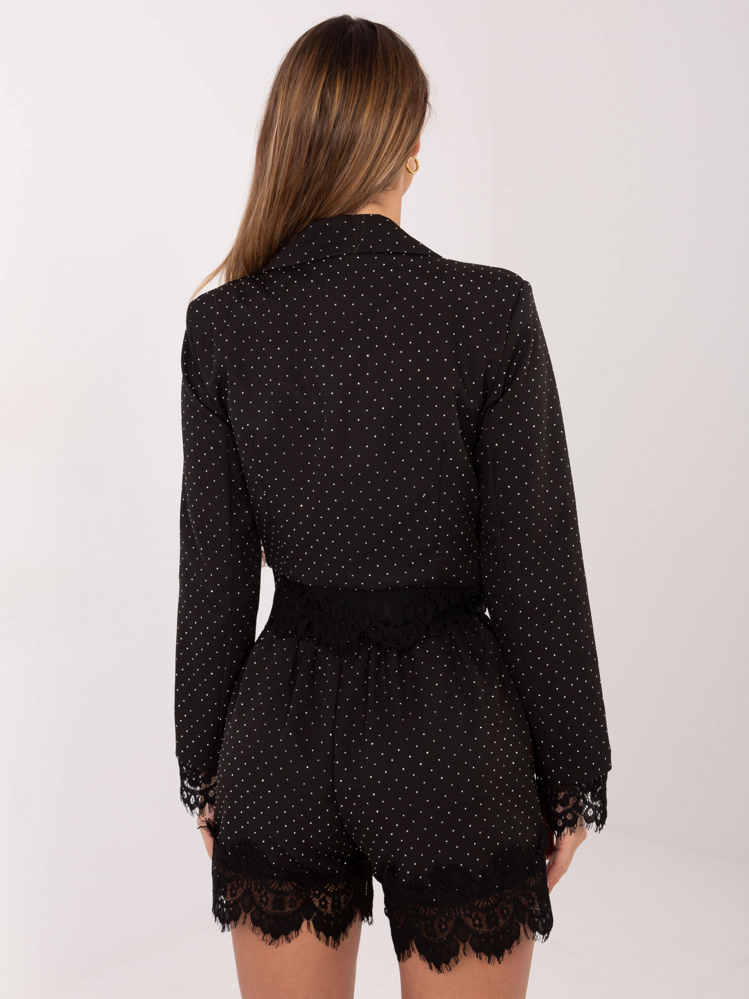 Черно-Сребристи Шорти ITALY MODA - Елегантен Стил - Image 2