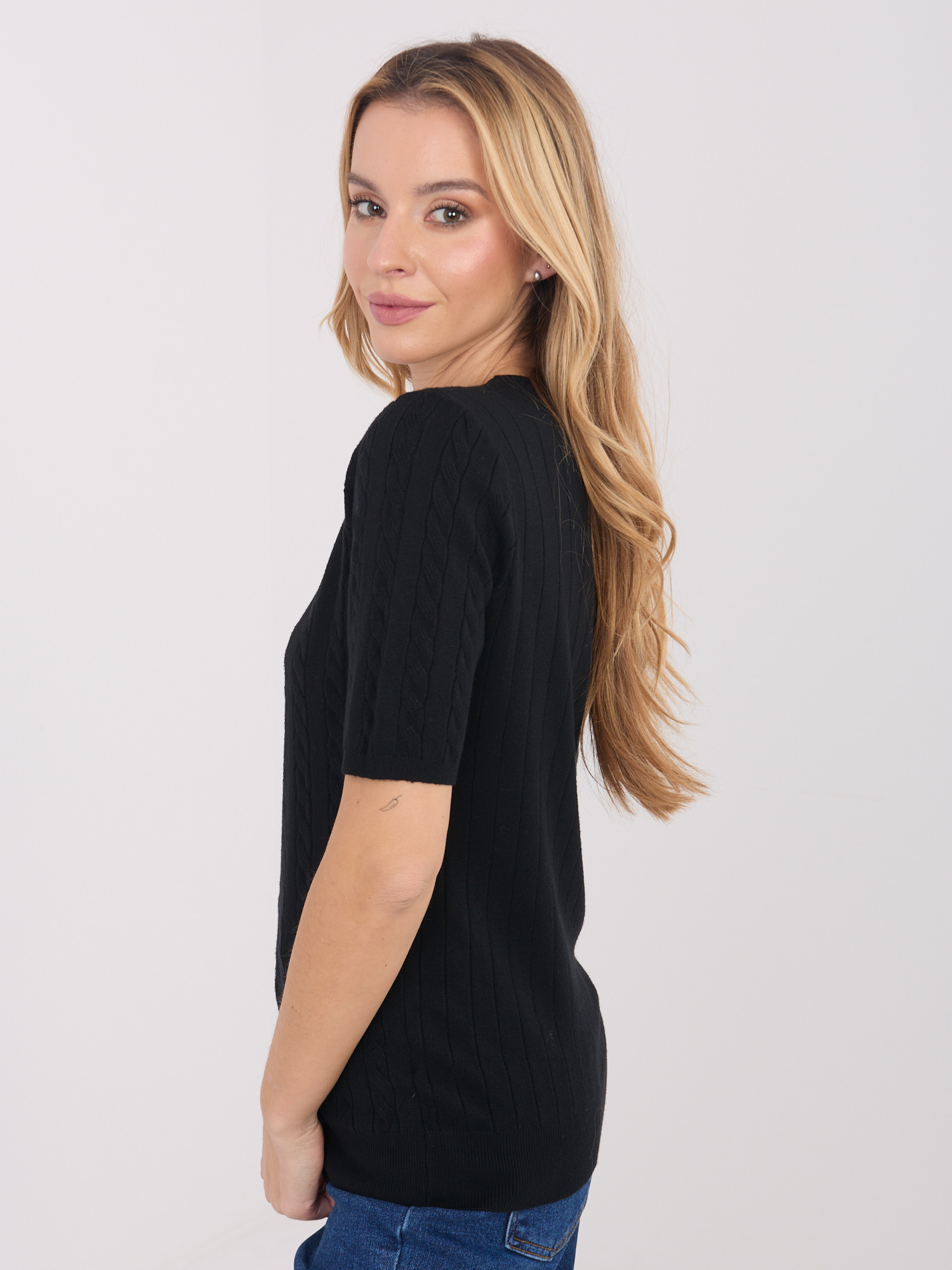 Черен Пуловер SHOP SMILE - Елегантен и Удобен - Image 3