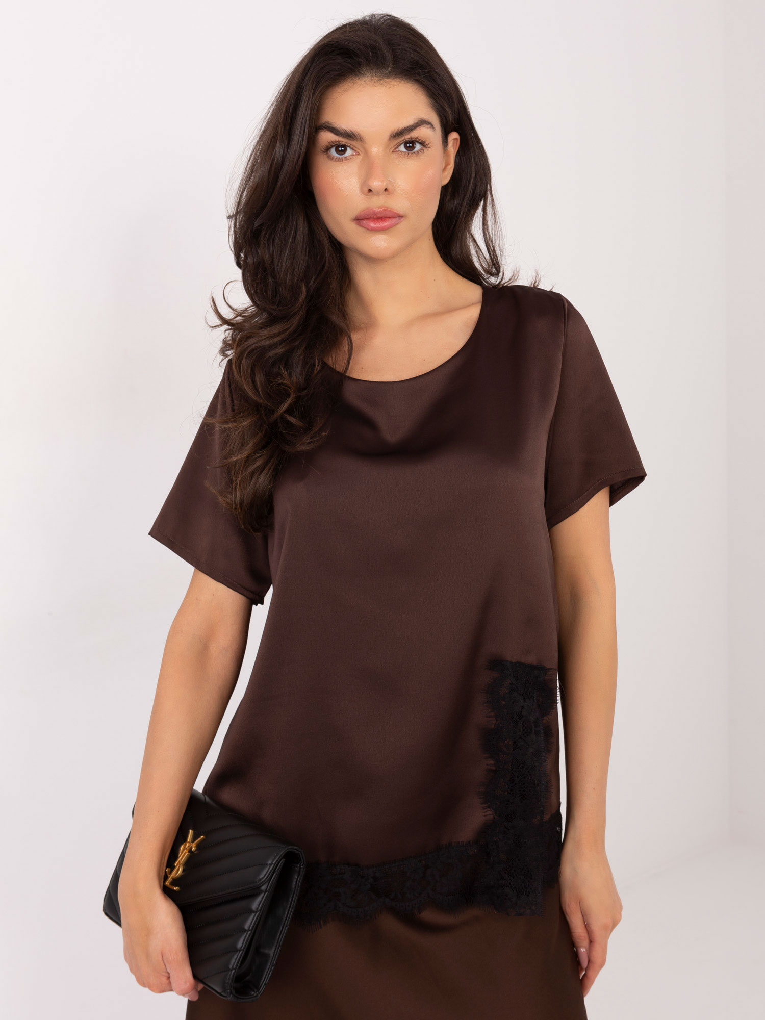 Елегантна кафява блуза ITALY MODA - Image 6