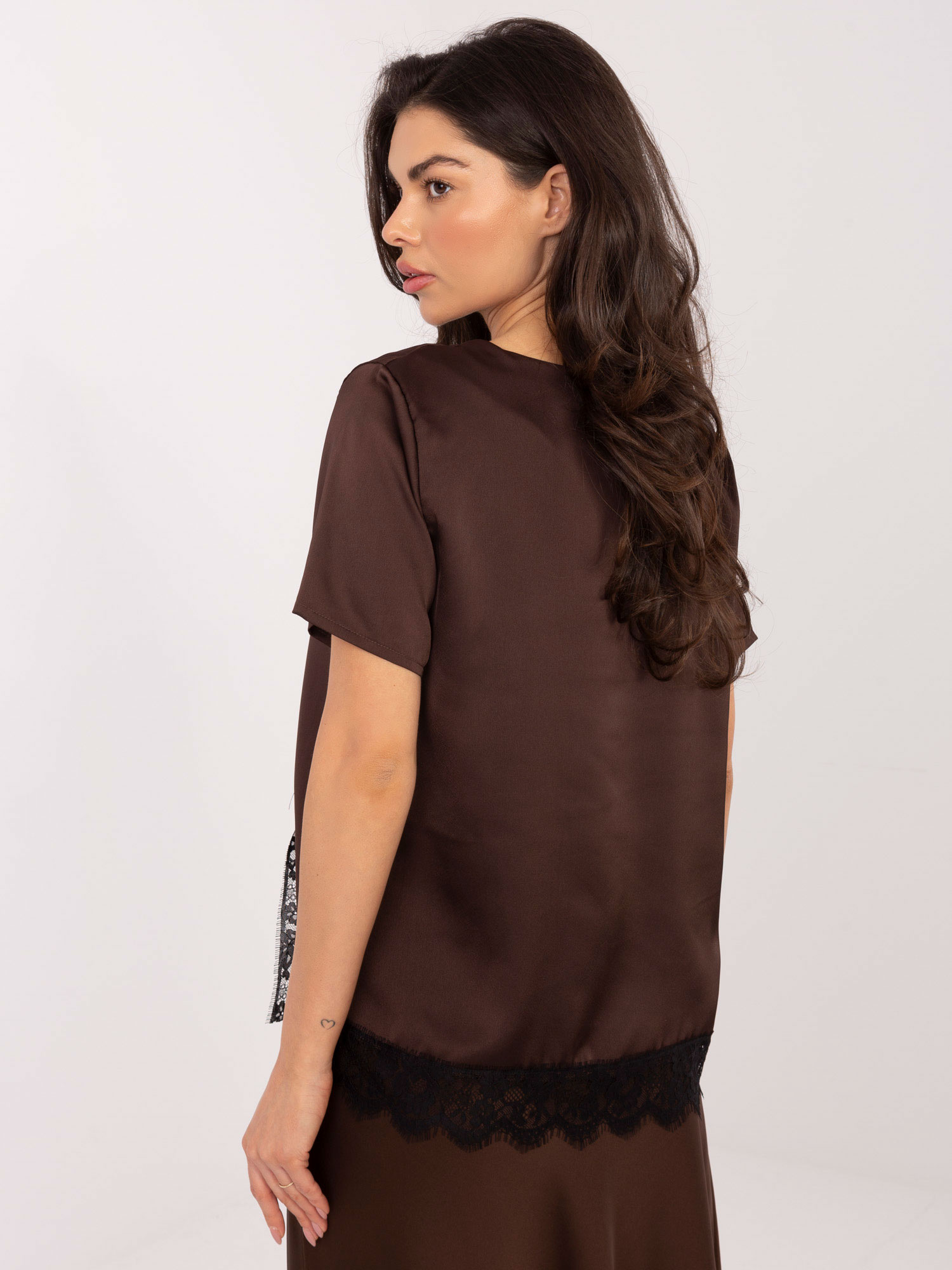 Елегантна кафява блуза ITALY MODA - Image 3