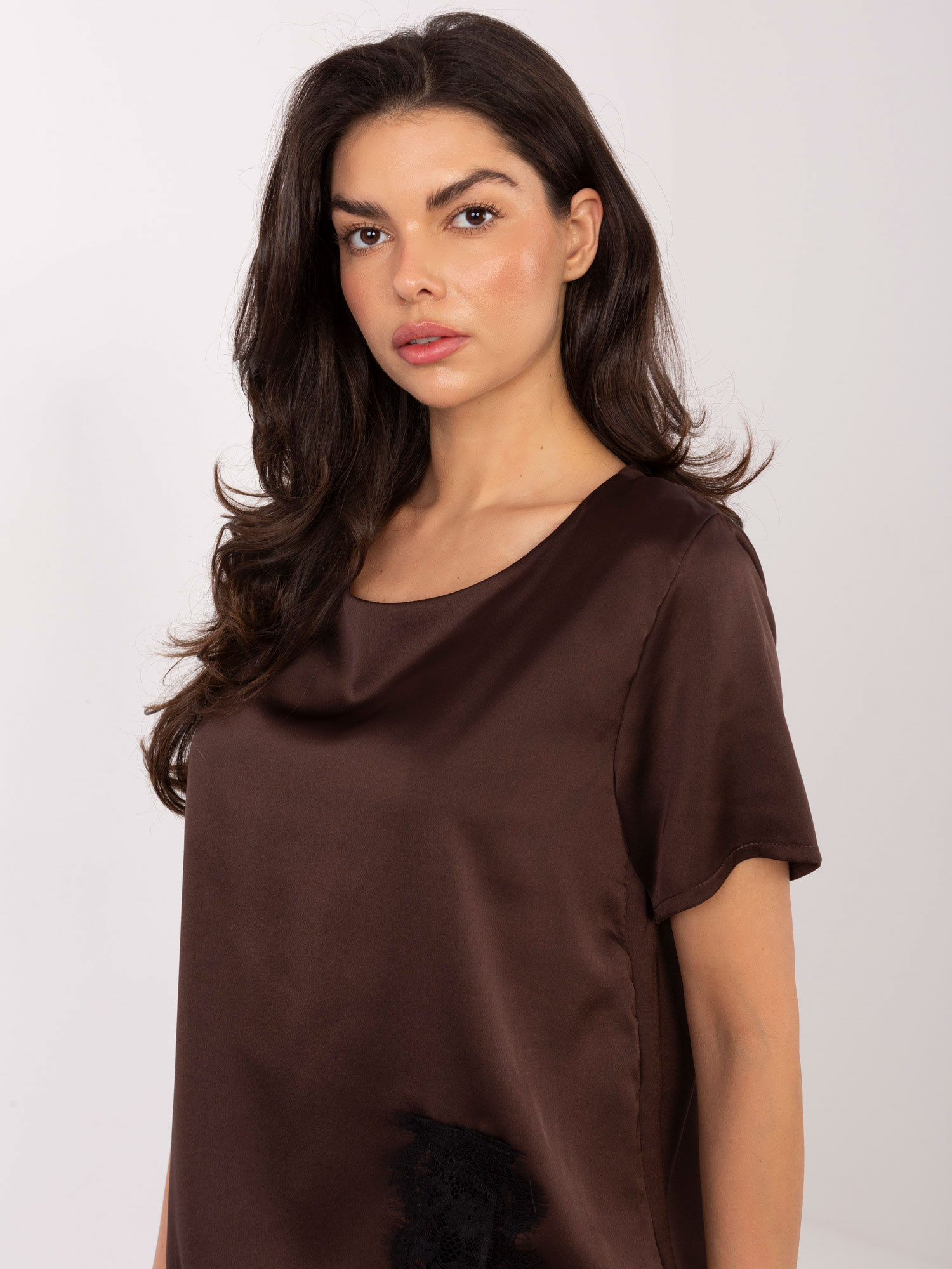 Елегантна кафява блуза ITALY MODA - Image 5
