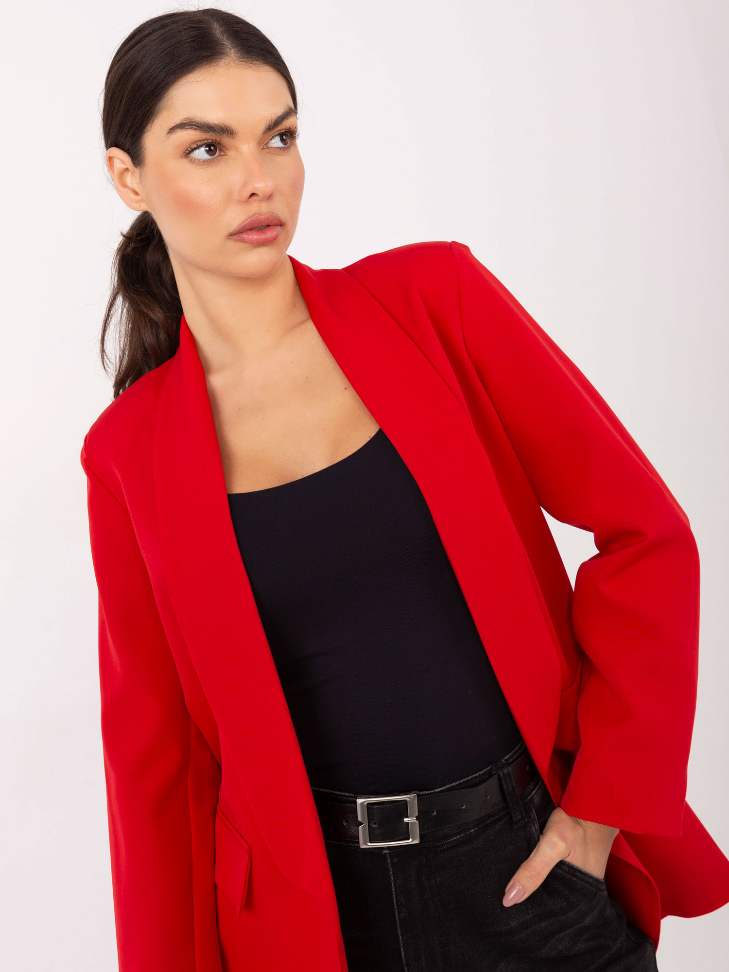 Червено Дамско Сако ITALY MODA - Елегантност - Image 5