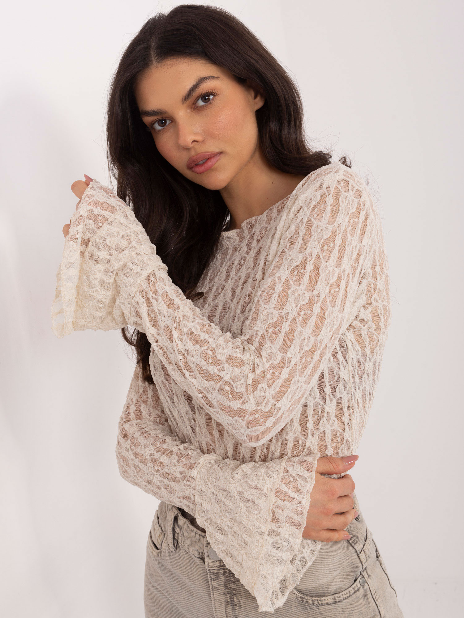 Бежова Блуза ITALY MODA - Елегантна и Удобна - Image 2