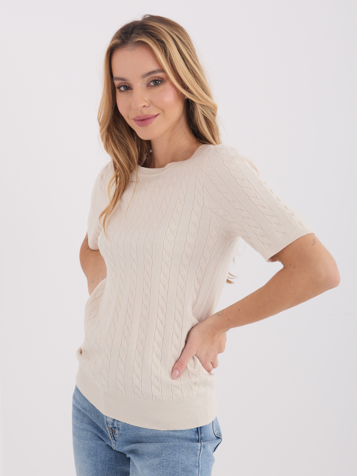 Бежов Пуловер SHOP SMILE - Елегантност и Комфорт - Image 3