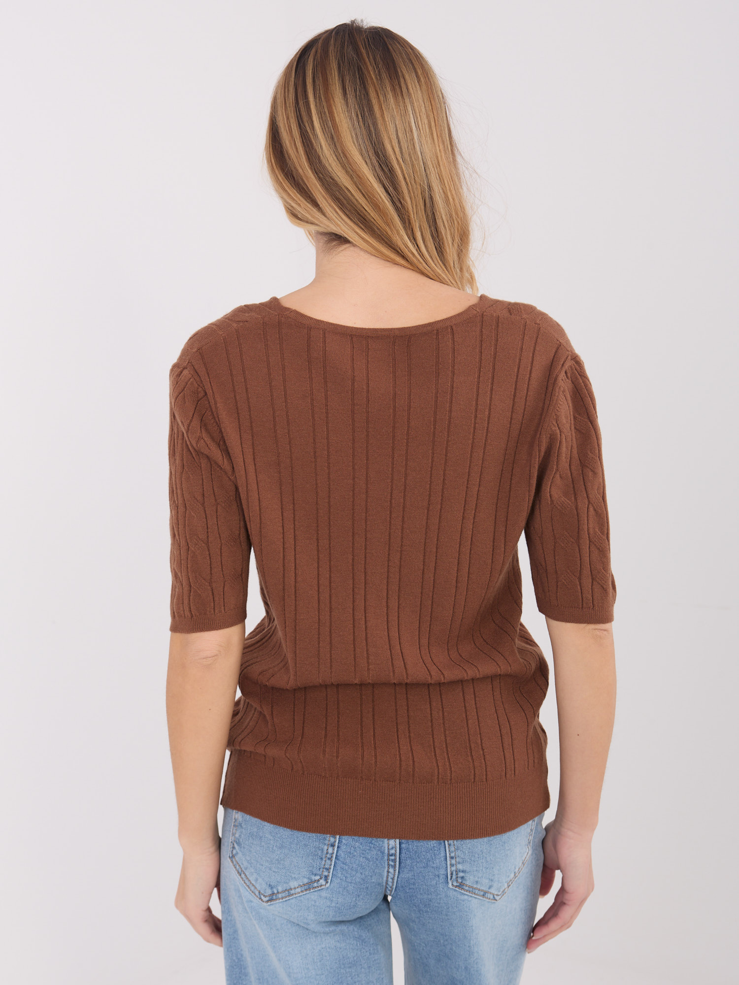 SHOP SMILE Кафяв Пуловер - Мекота и Стил - Image 3