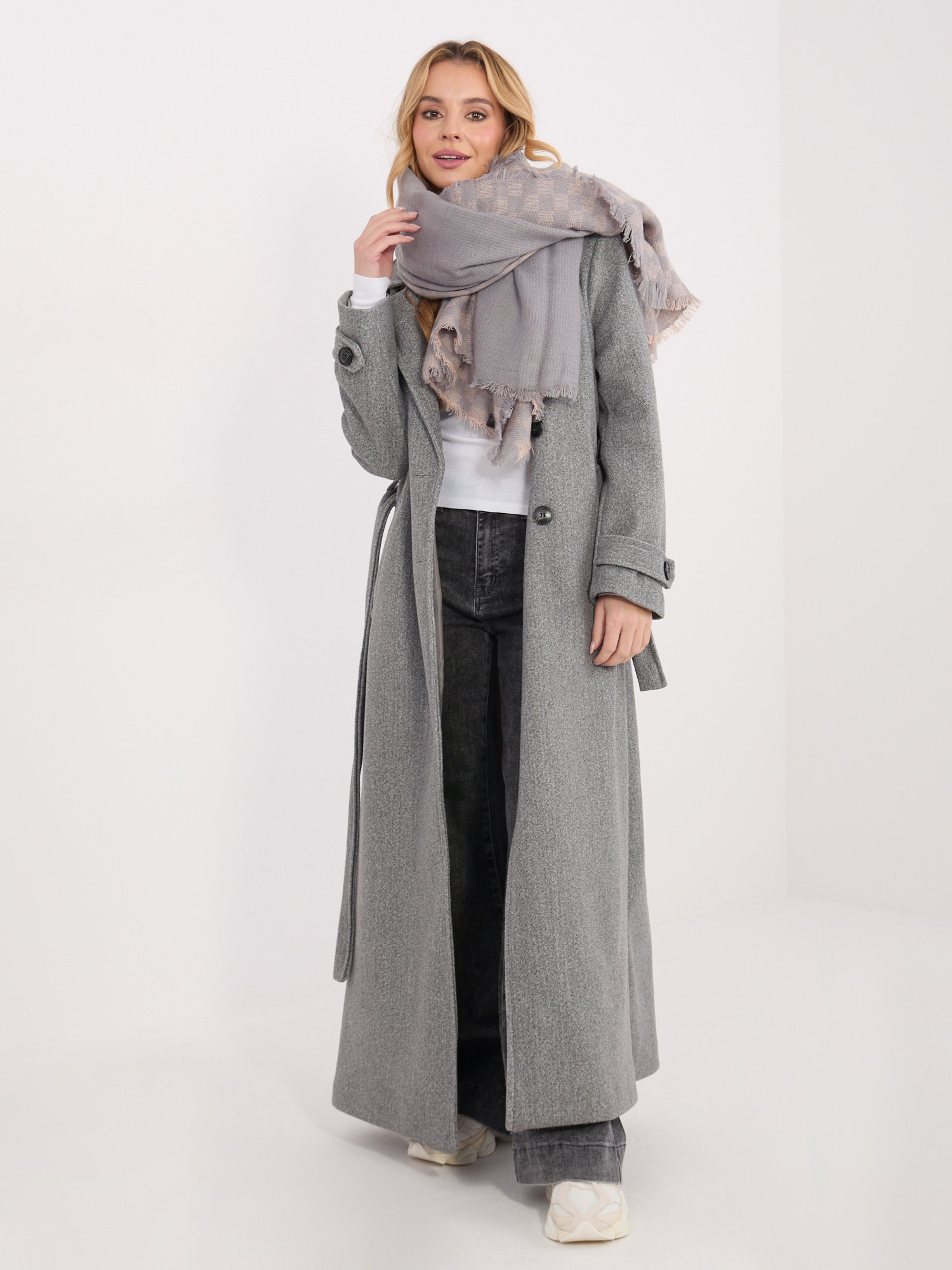 Елегантен Сиво-Розов Шал SHOP SMILE - Image 5