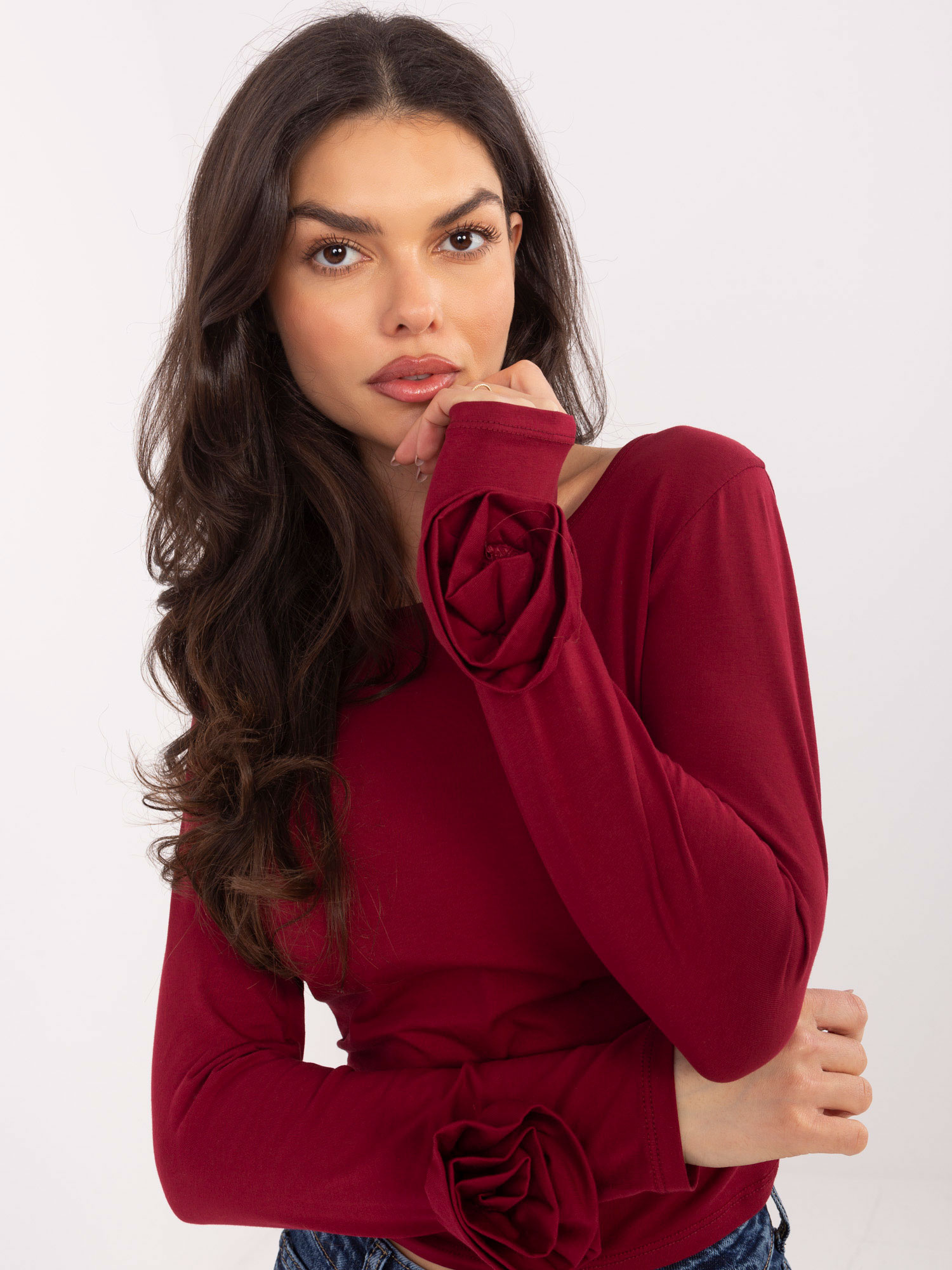 Бордо Блуза ITALY MODA - Елегантна и Удобна - Image 3