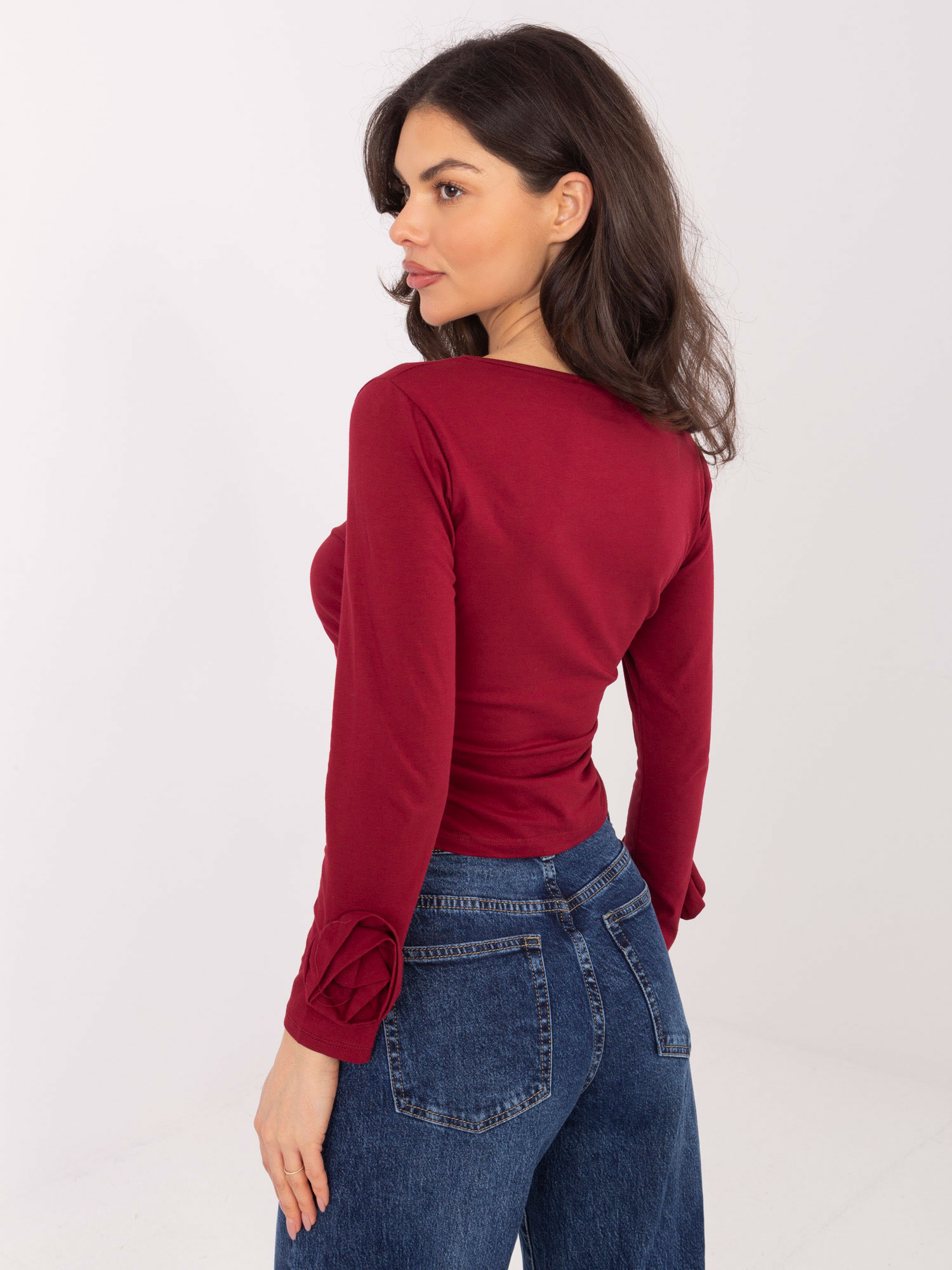 Бордо Блуза ITALY MODA - Елегантна и Удобна - Image 2