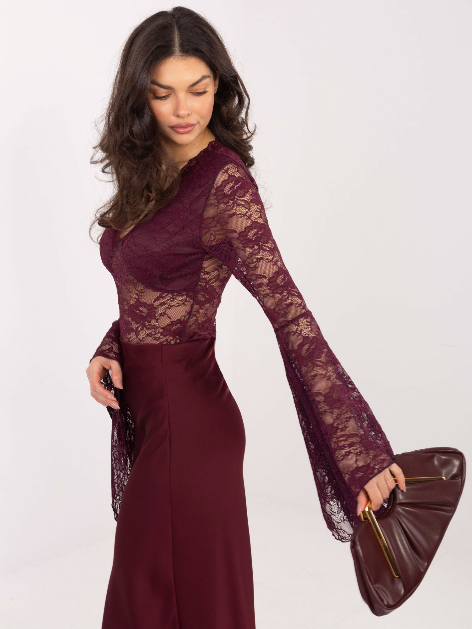 Бордо Блуза SHOP SMILE - Елегантна и Удобна - Image 3