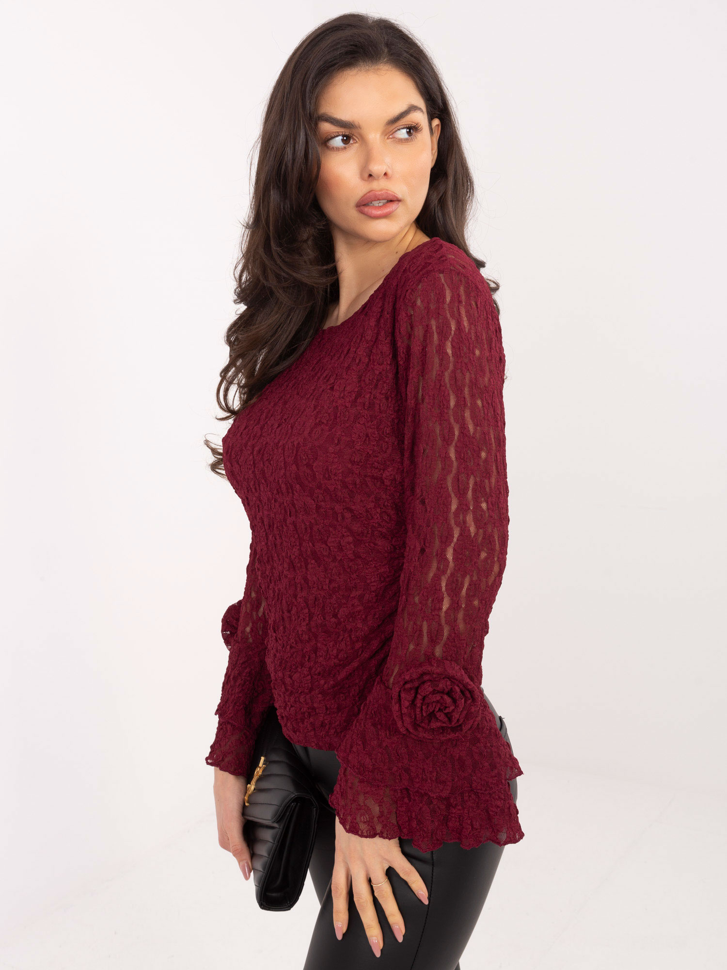 Бордо Блуза ITALY MODA - Елегантност и Комфорт - Image 5
