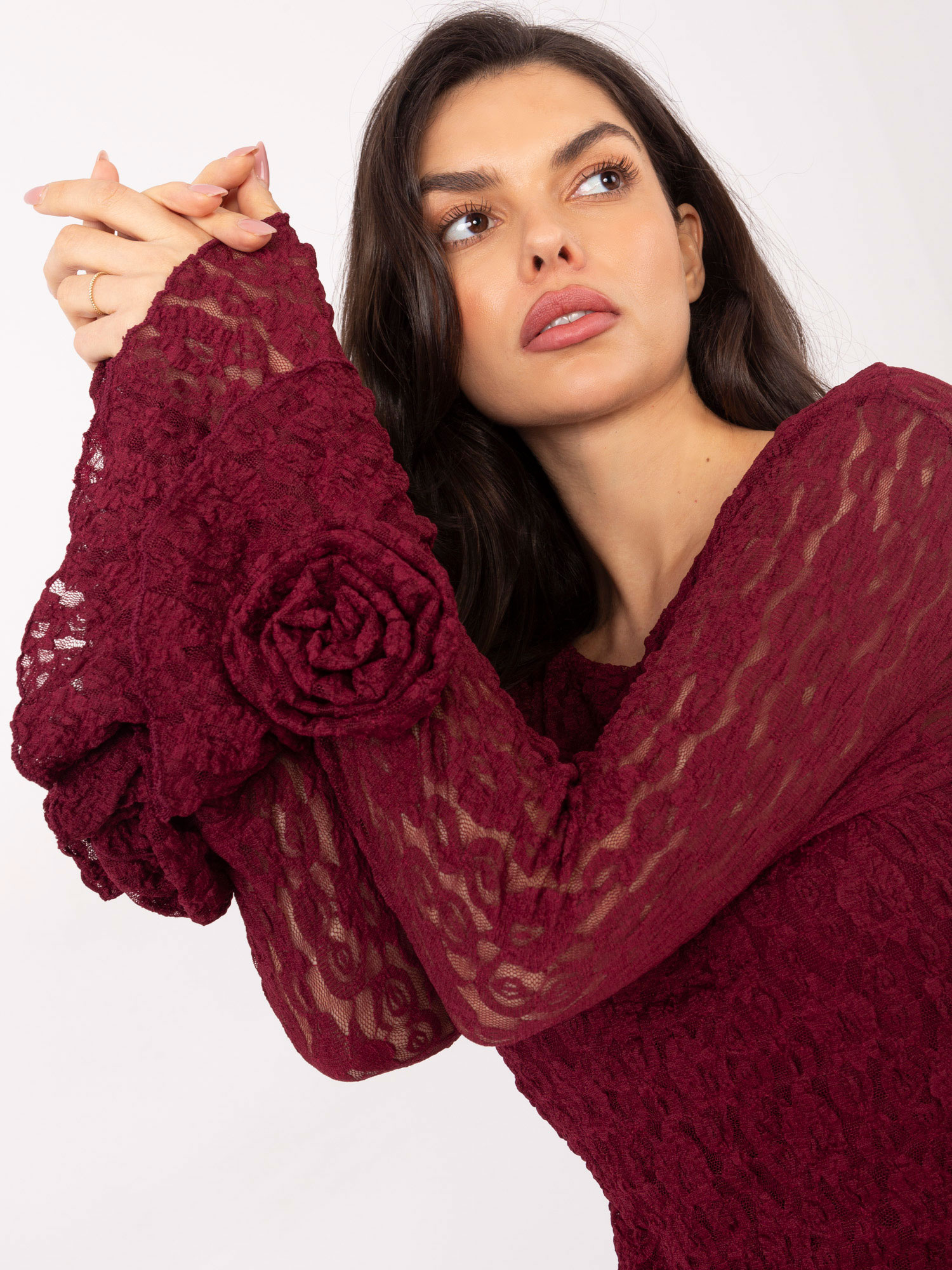 Бордо Блуза ITALY MODA - Елегантност и Комфорт - Image 6