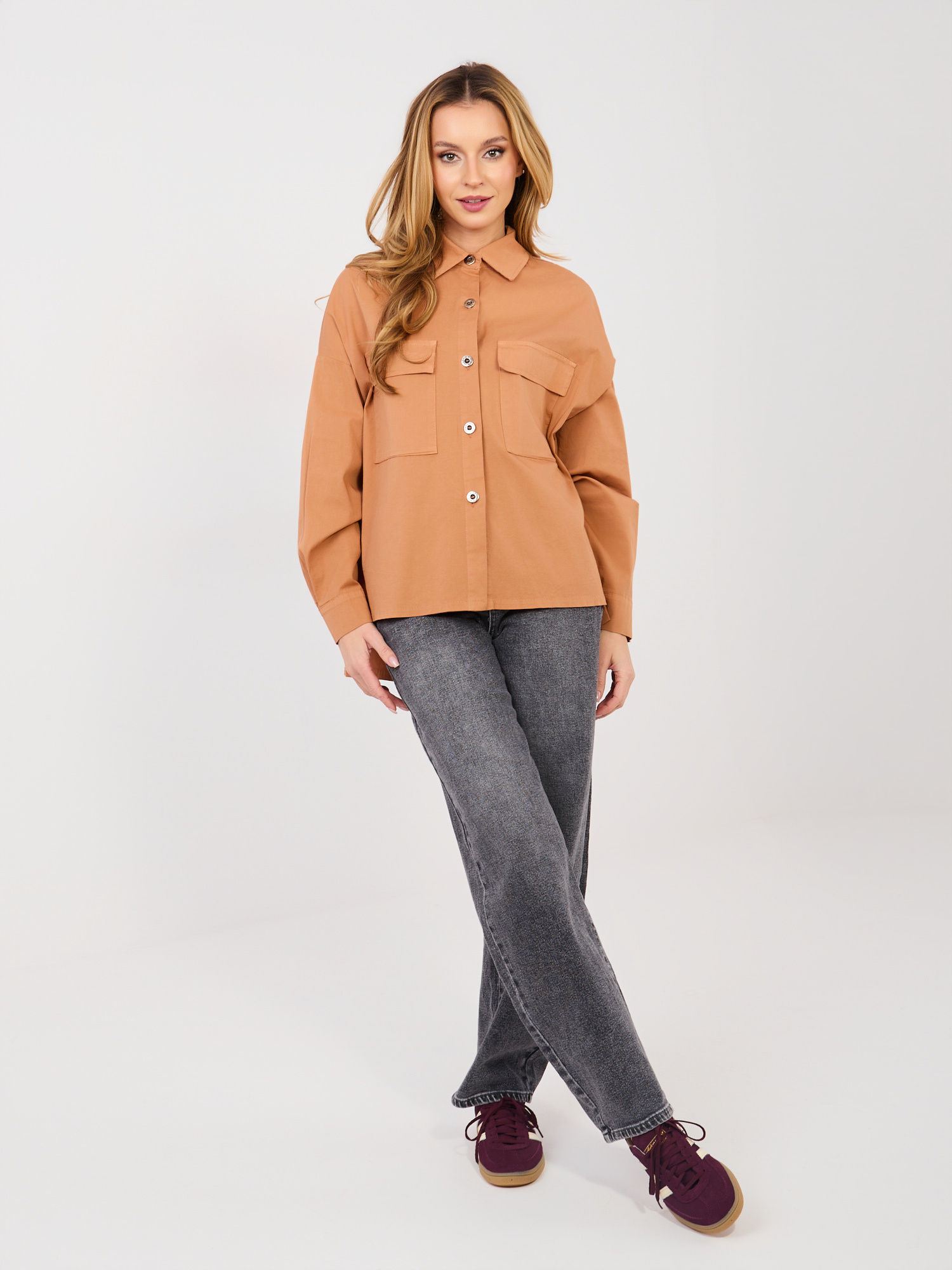 Тъмнооранжева риза ITALY MODA - стил и комфорт - Image 3