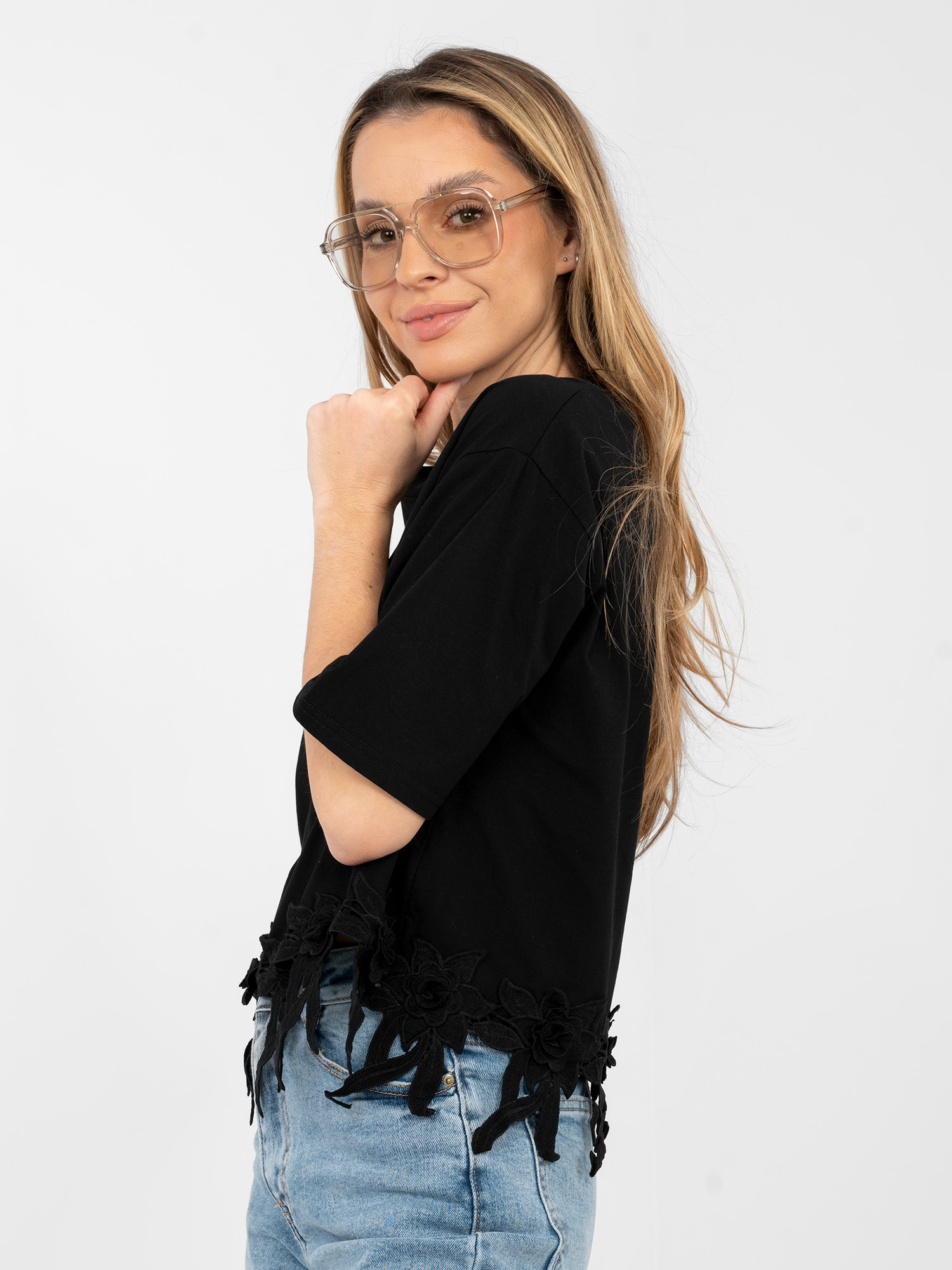 Черна Блуза SHOP SMILE - Елегантна и Удобна - Image 2