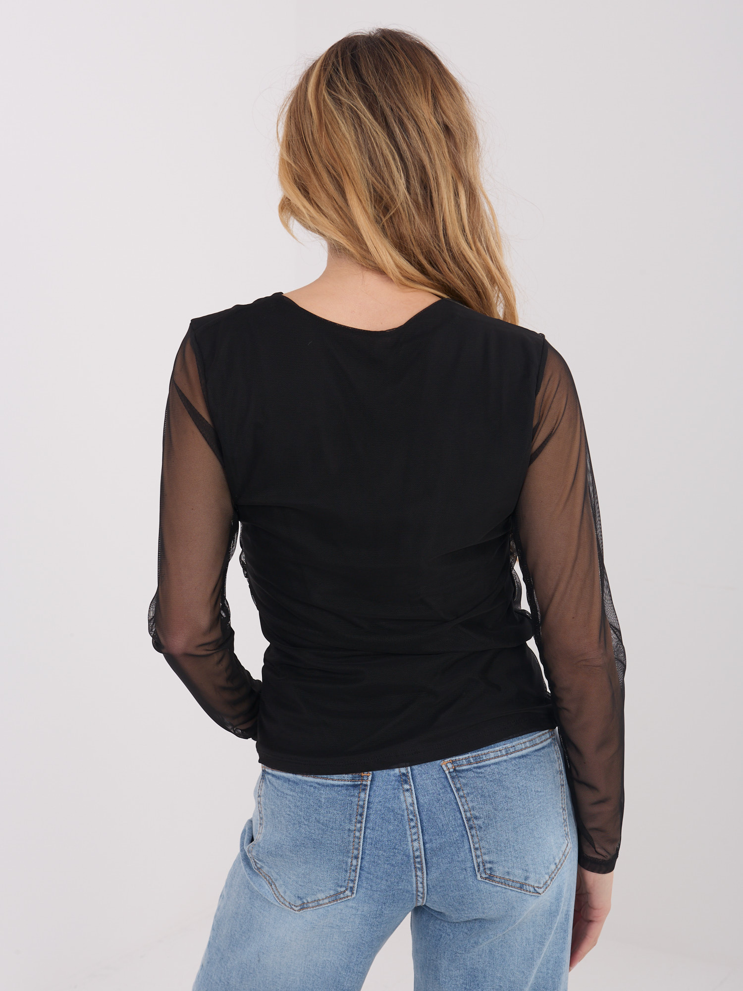 Черна Блуза ITALY MODA - Елегантна и Удобна - Image 2