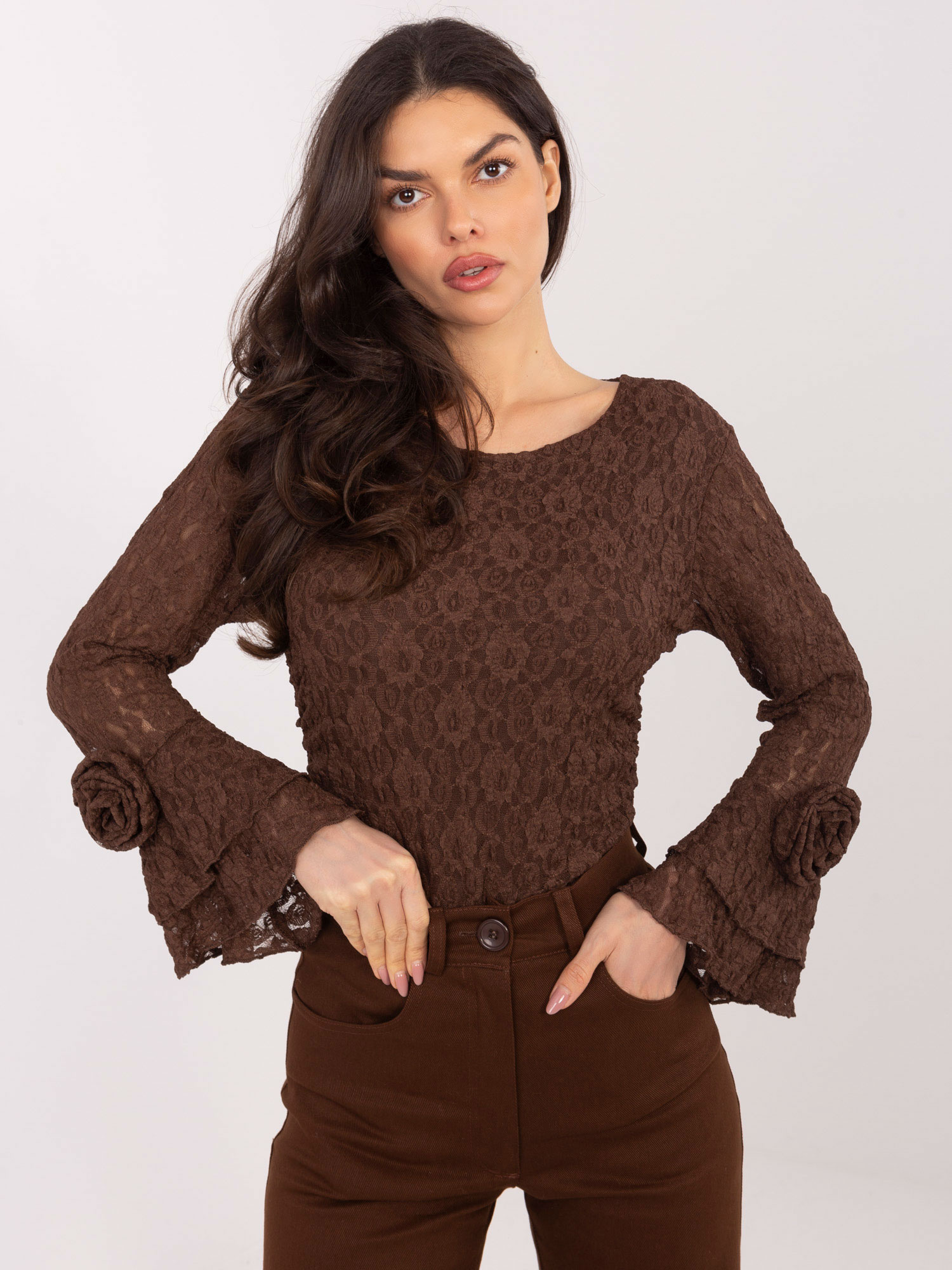 Кафява Блуза ITALY MODA - Елегантна и Удобна - Image 4