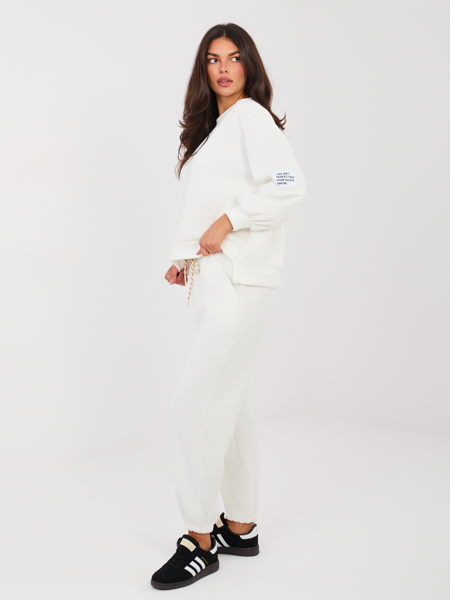 Елегантен Комплект ITALY MODA Ecru - Вискоза и Еластан - Image 2