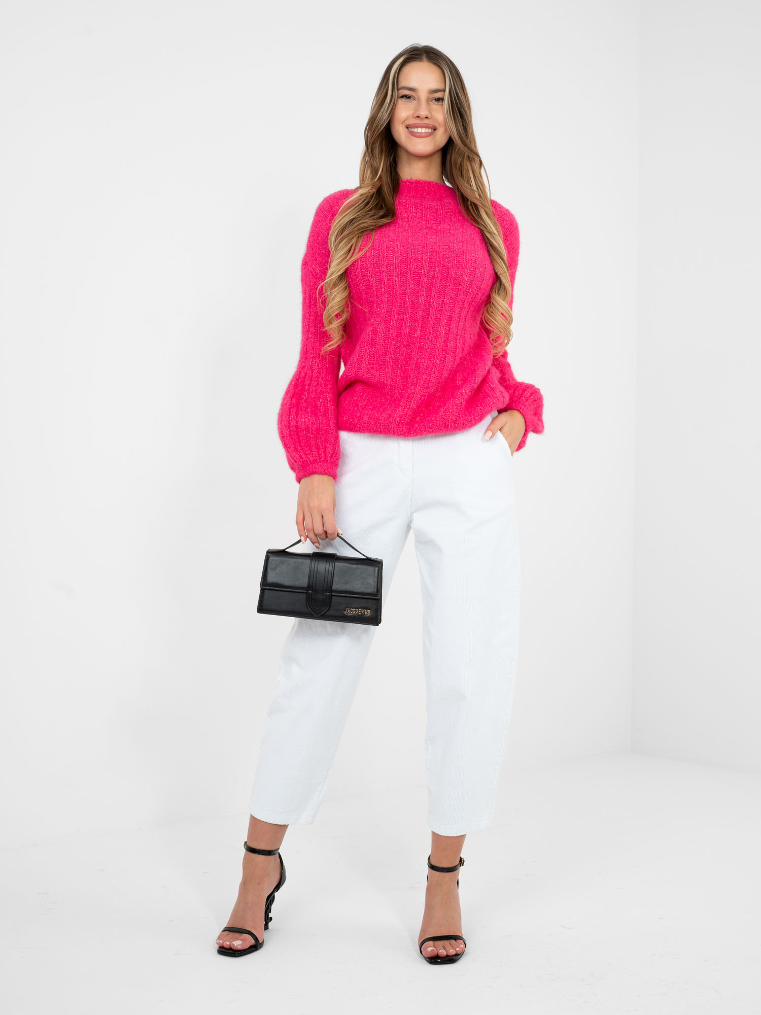 Фуксия Пуловер ITALY MODA - Елегантност и Комфорт - Image 5