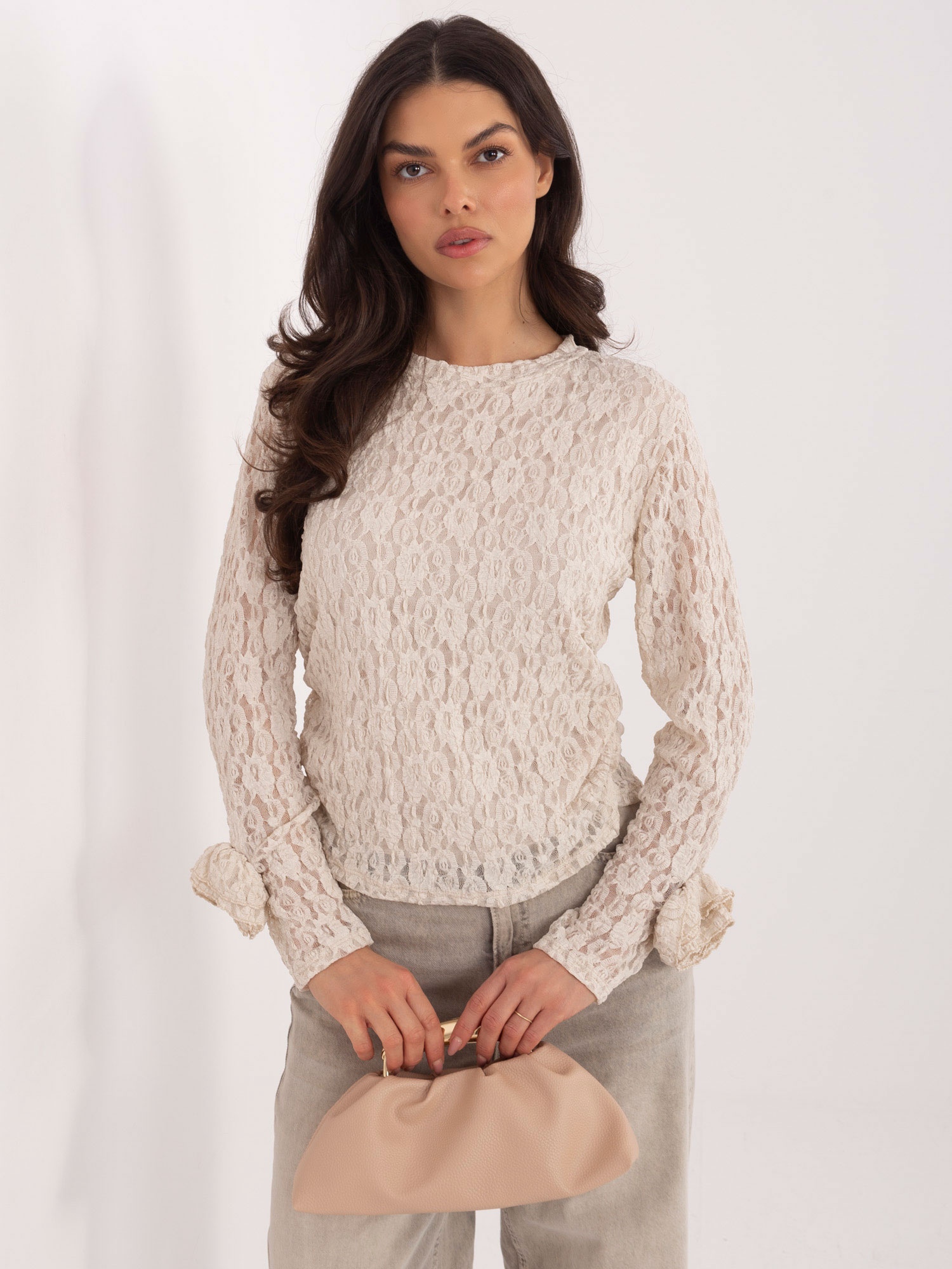 Бежова Блуза ITALY MODA - Елегантна и Удобна - Image 3