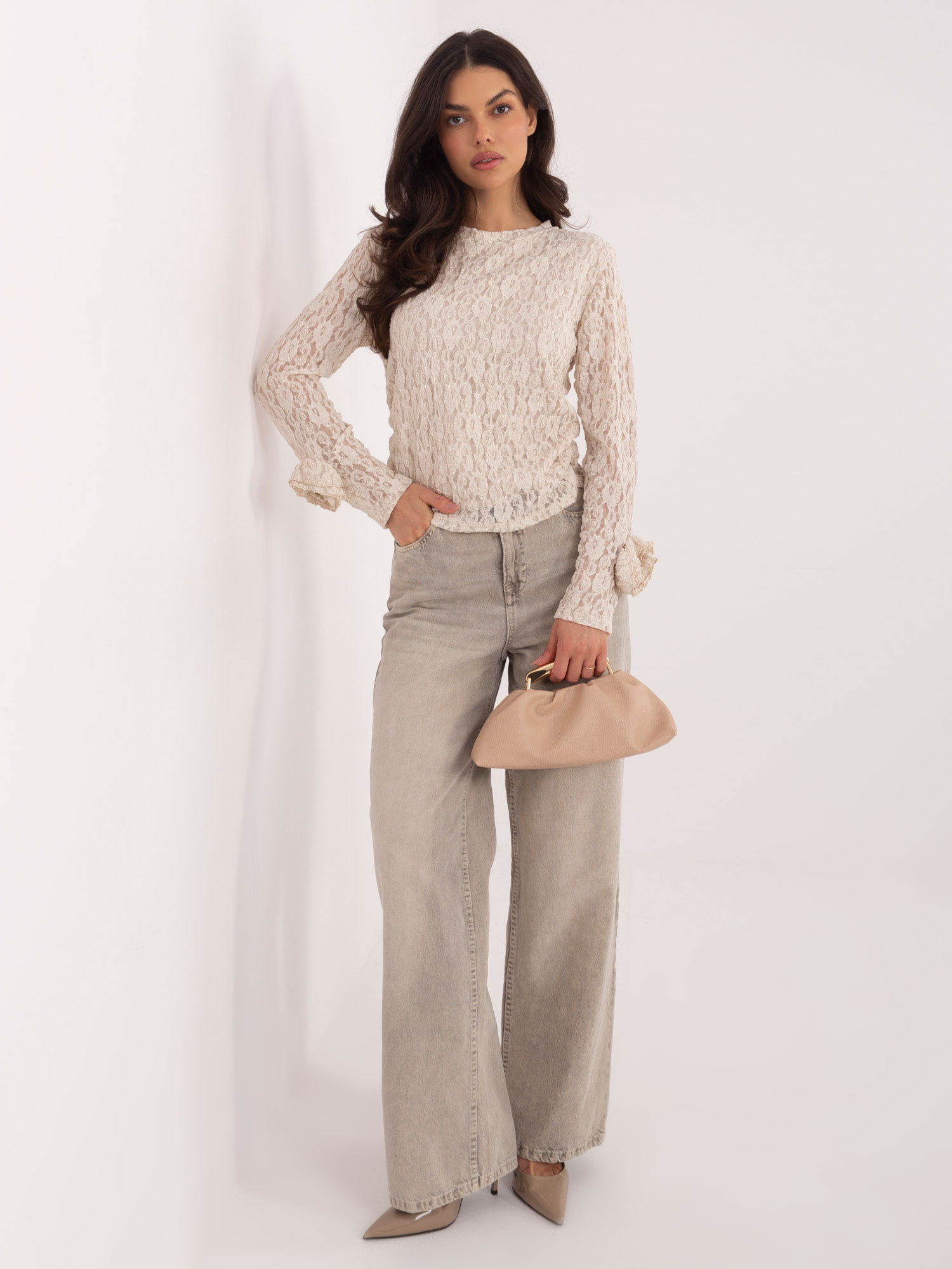 Бежова Блуза ITALY MODA - Елегантна и Удобна - Image 5