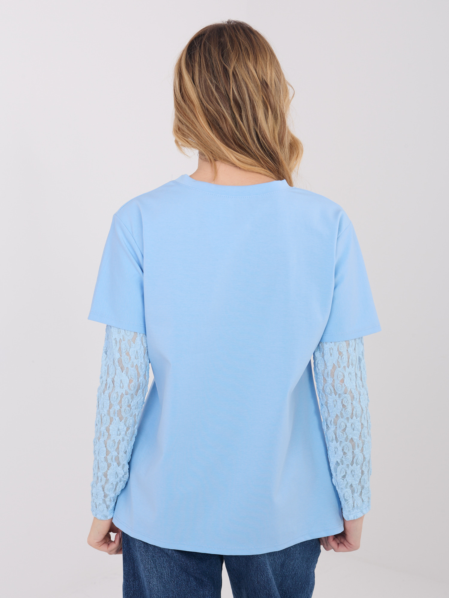 Небесносиня Блуза ITALY MODA - Елегантност - Image 3