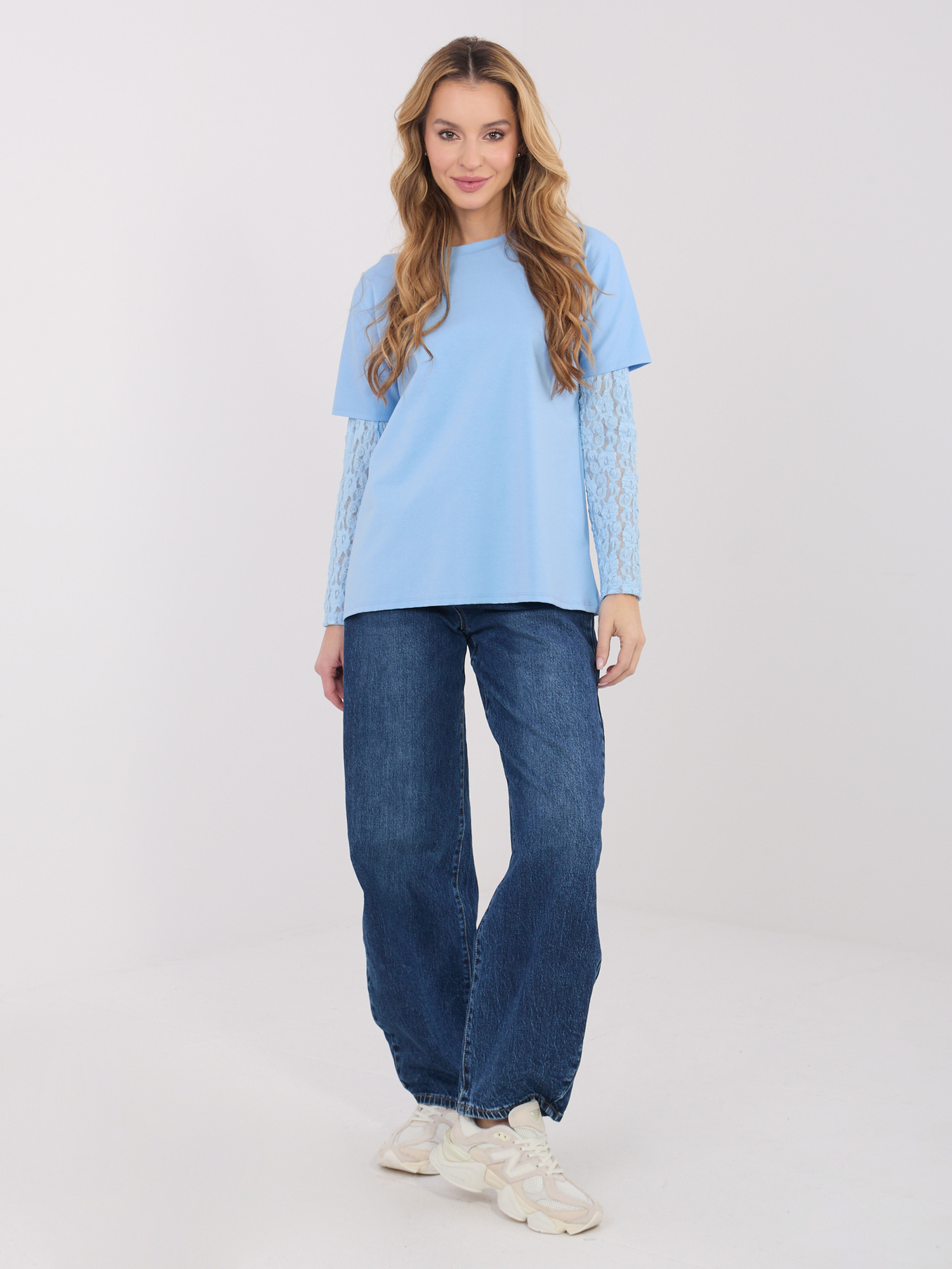 Небесносиня Блуза ITALY MODA - Елегантност - Image 2