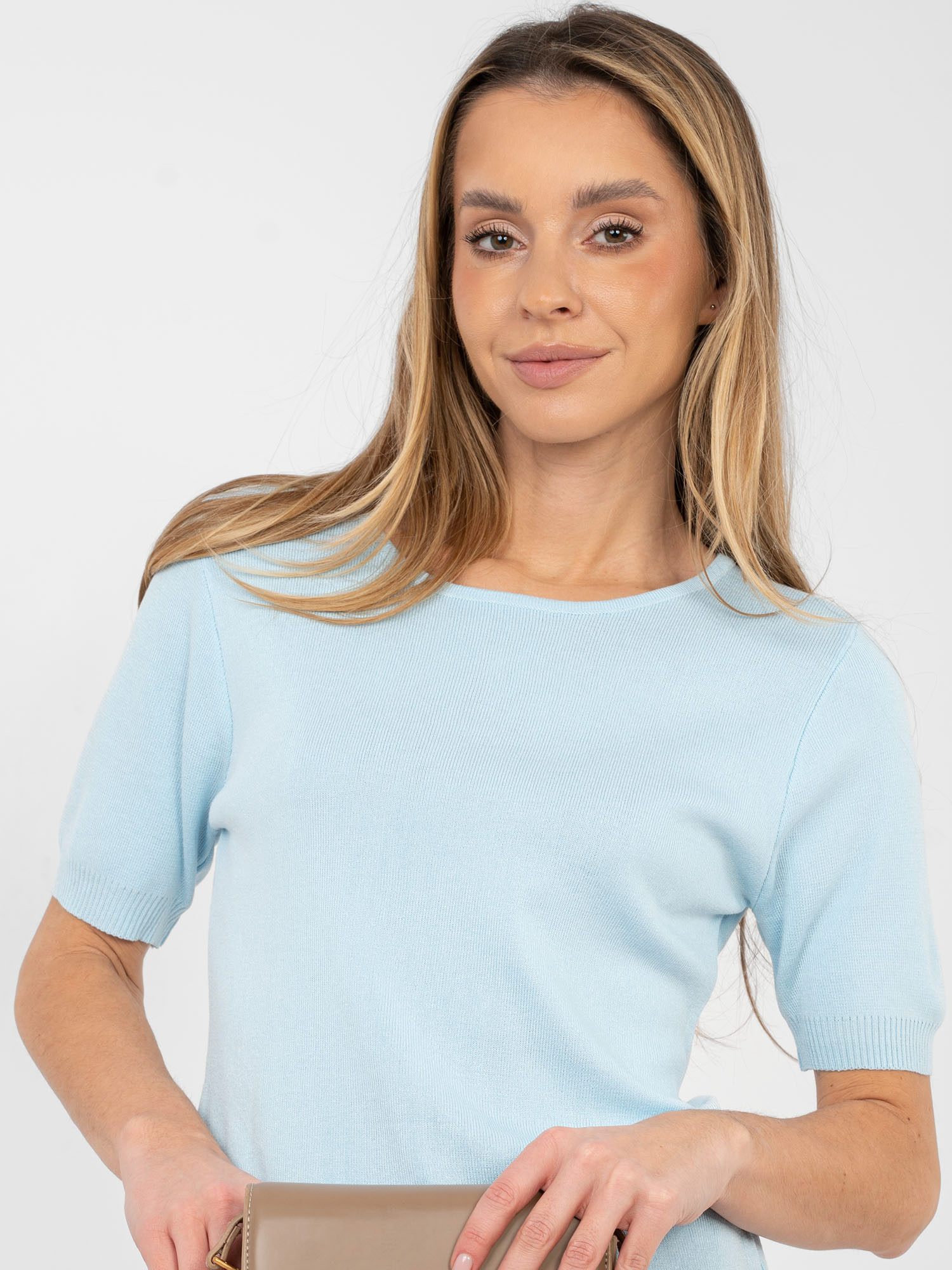 Светлосин Пуловер SHOP SMILE - Елегантен и Удобен - Image 5